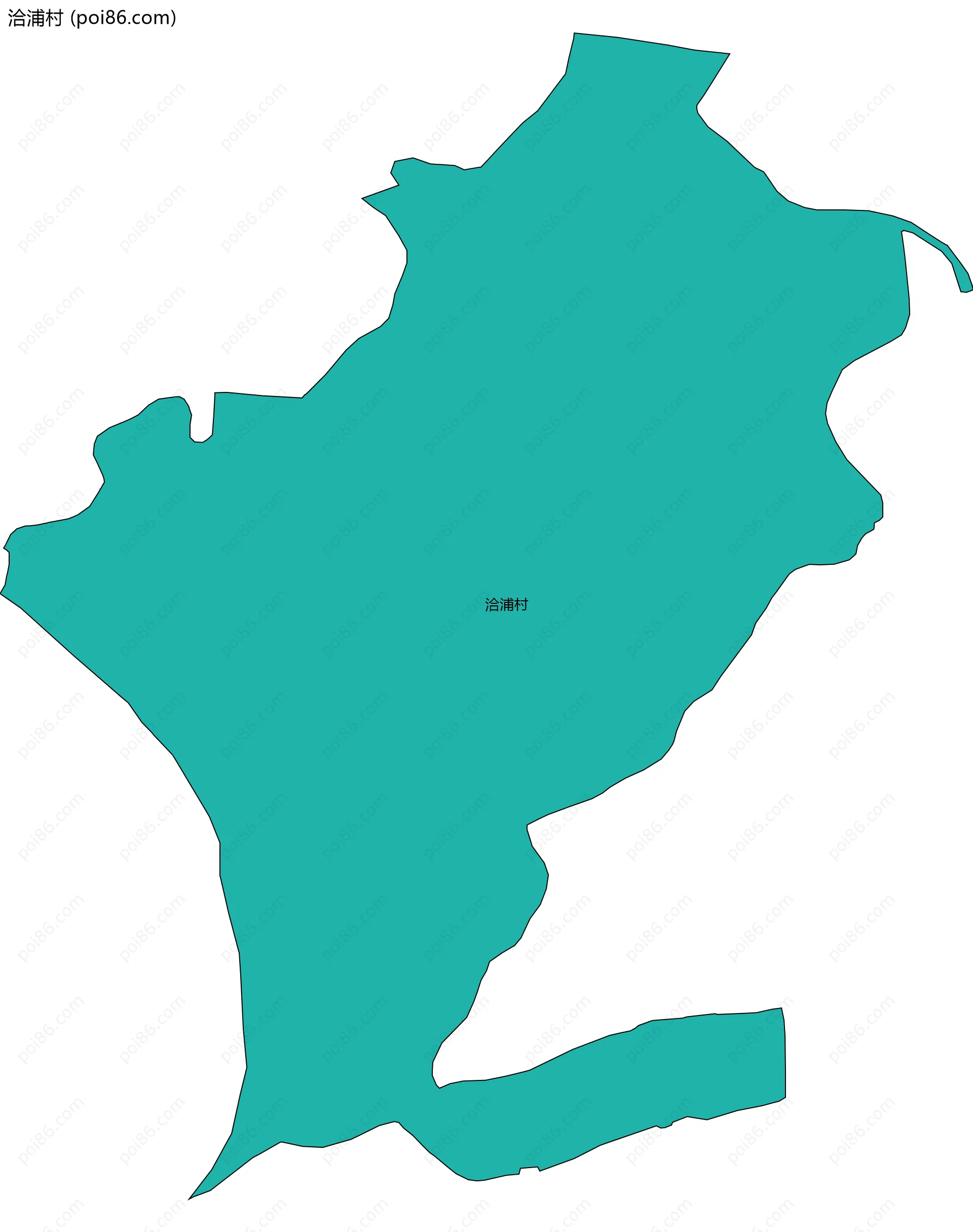 洽浦村边界地图