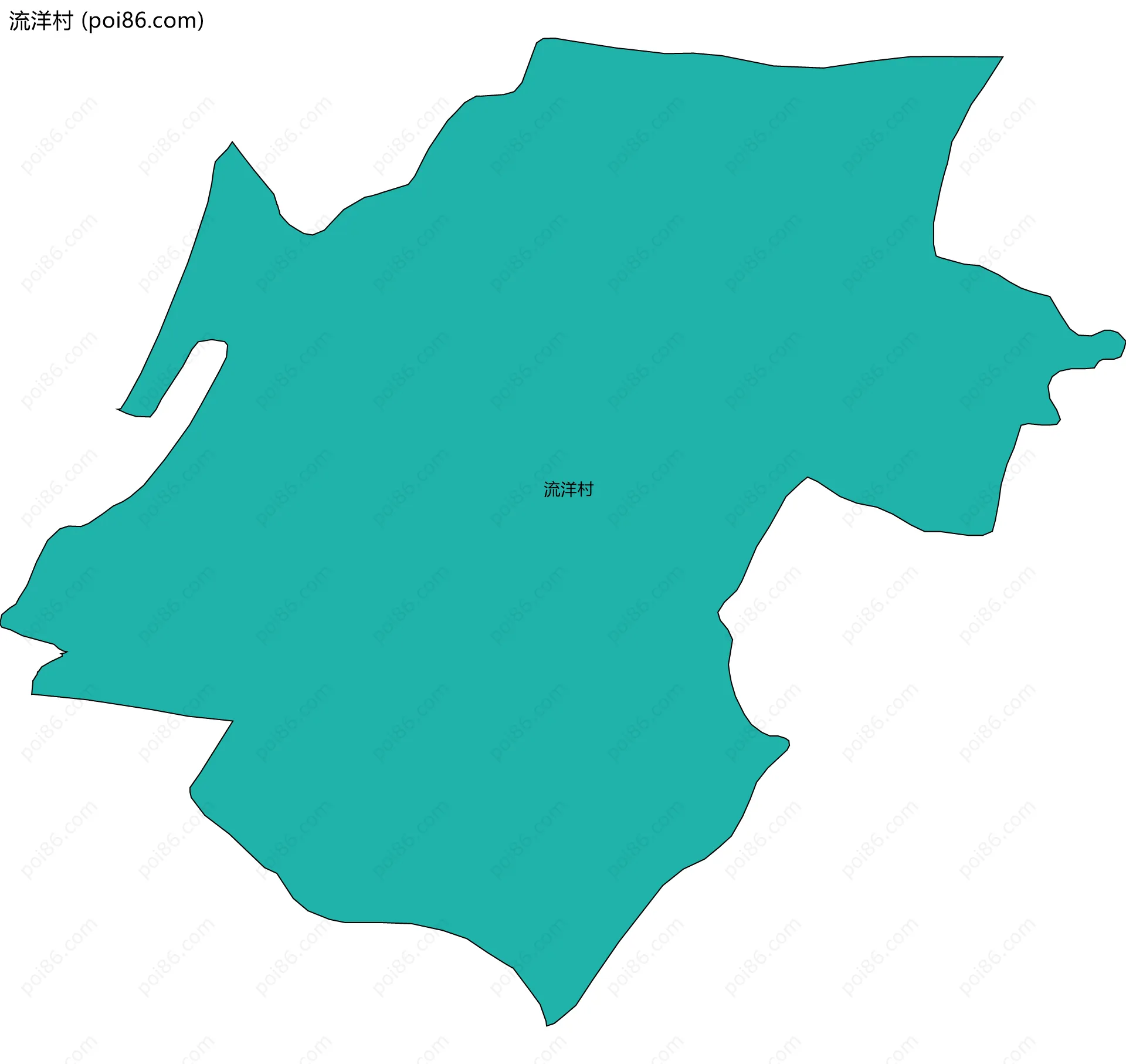 流洋村边界地图