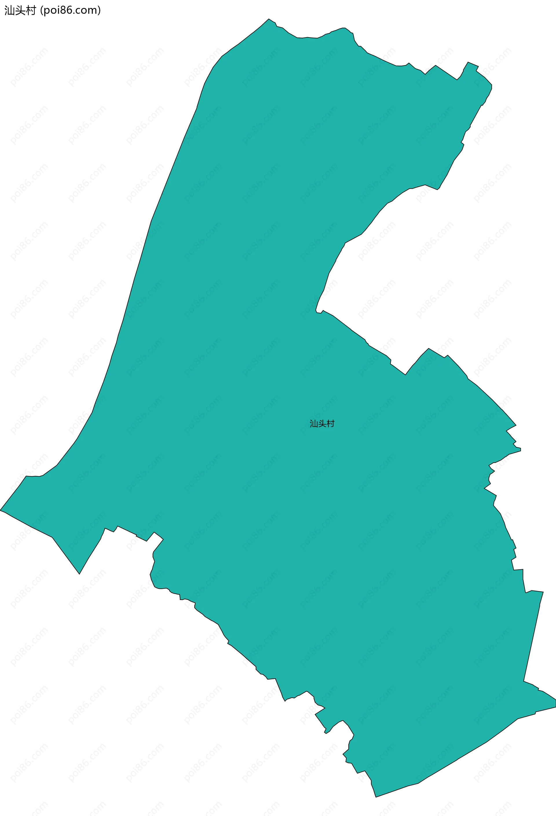 汕头村边界地图