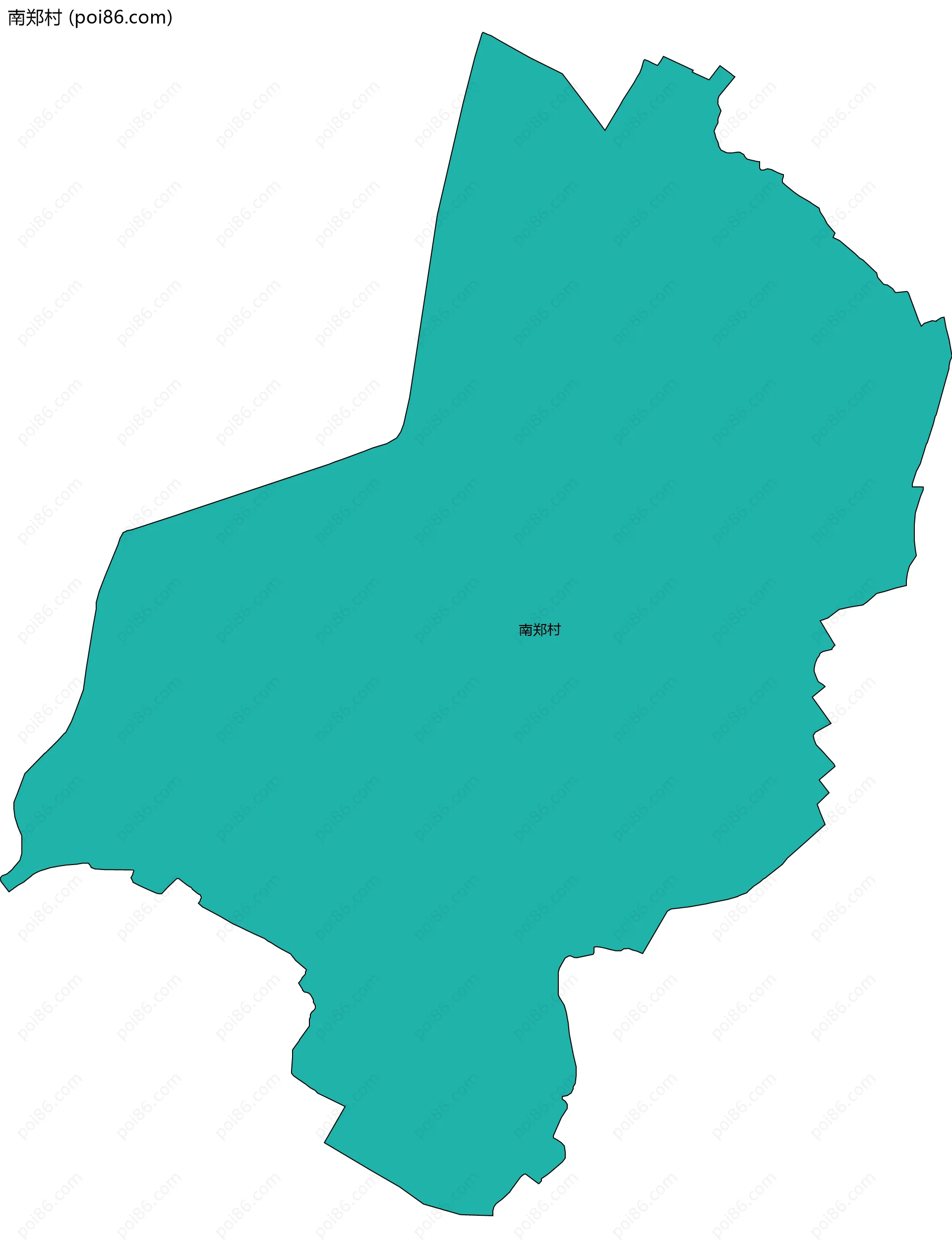 南郑村边界地图