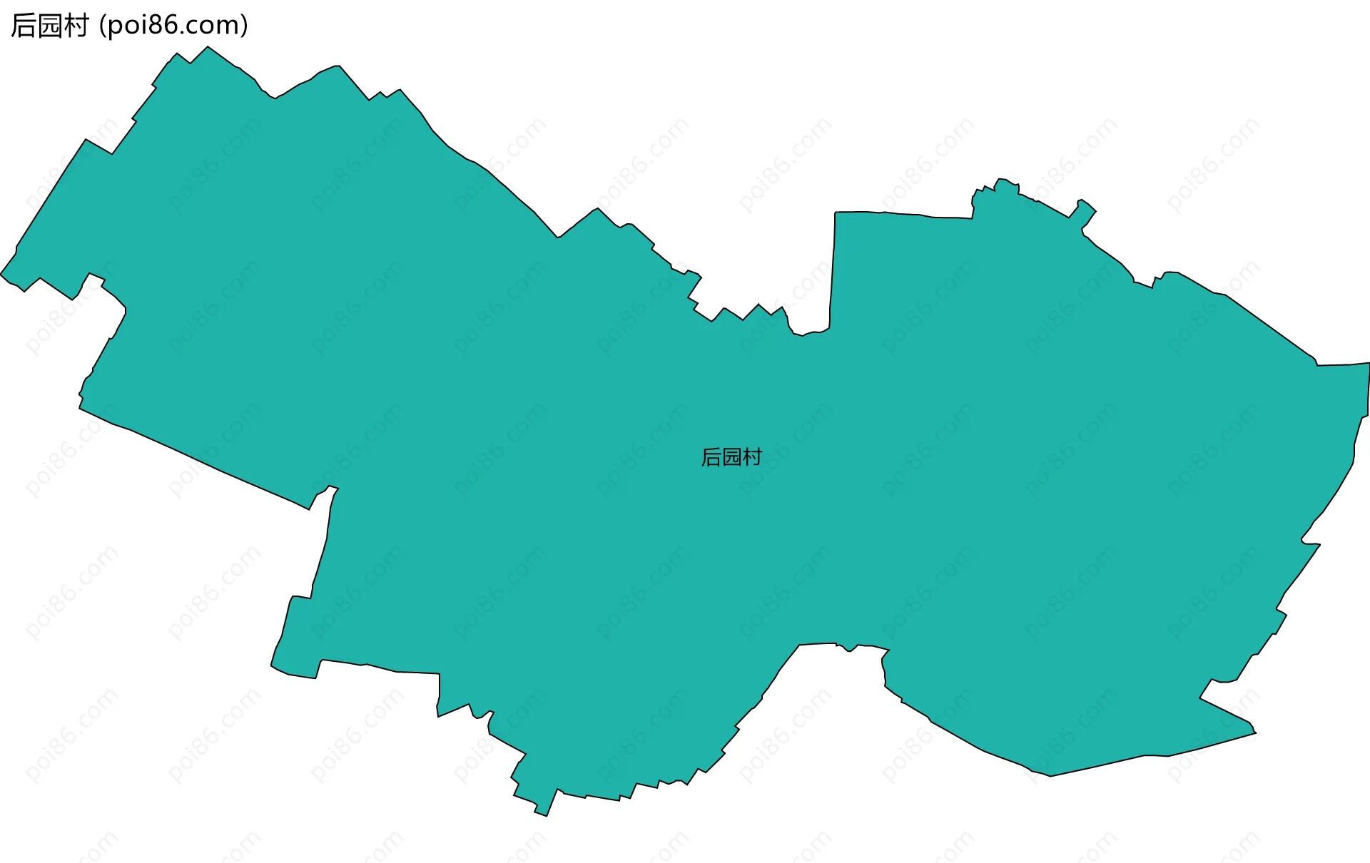 后园村边界地图