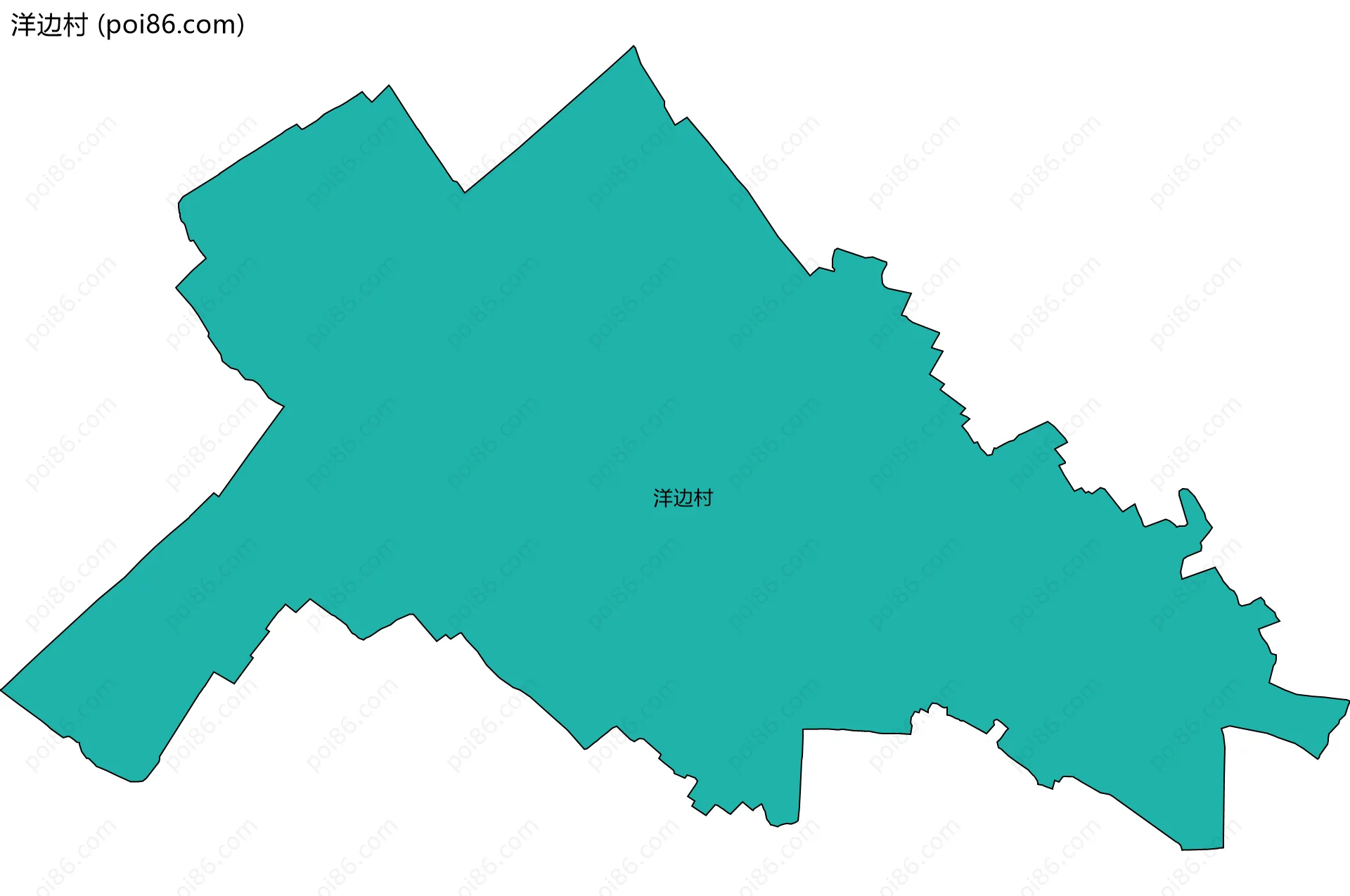 洋边村边界地图