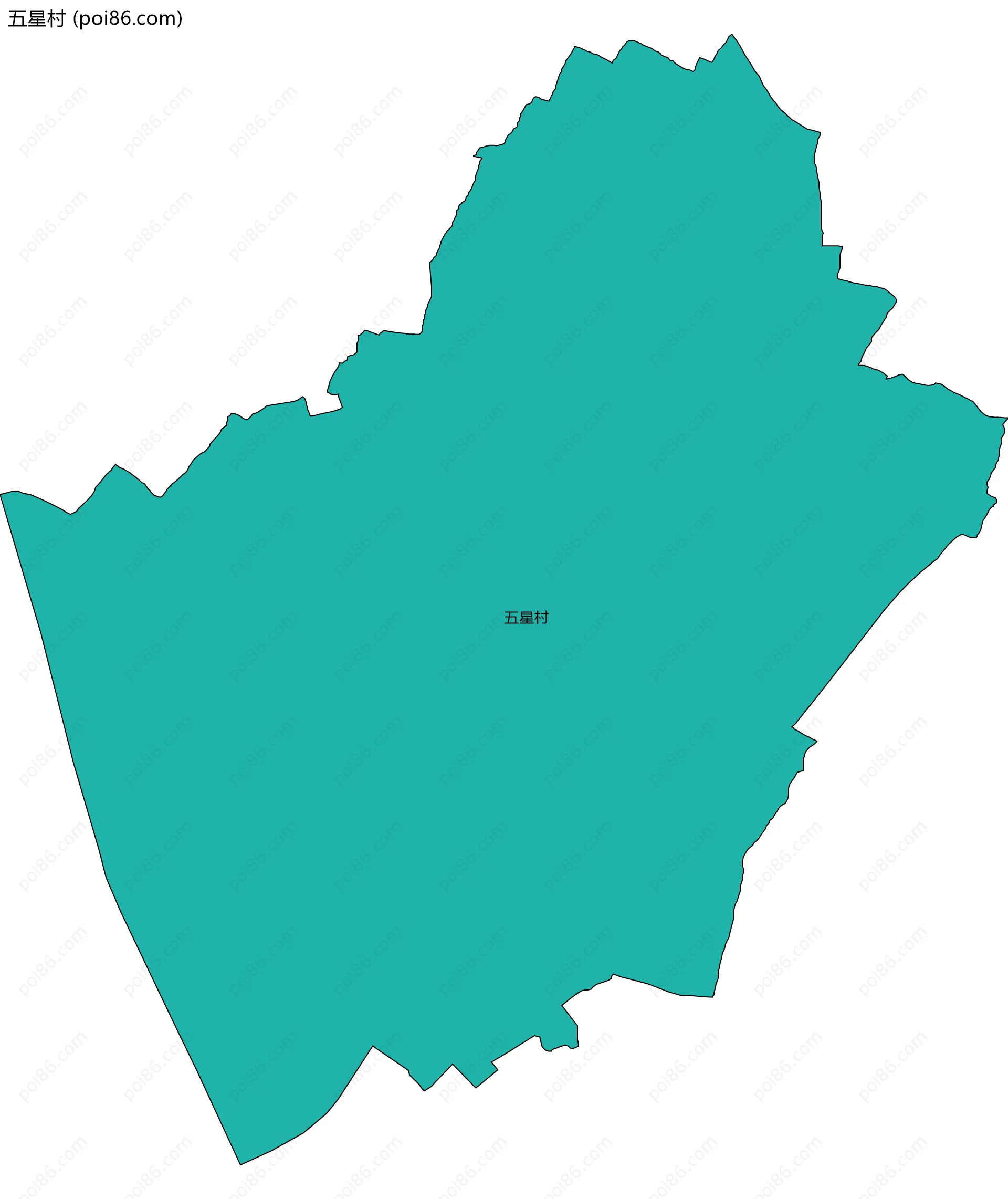 五星村边界地图