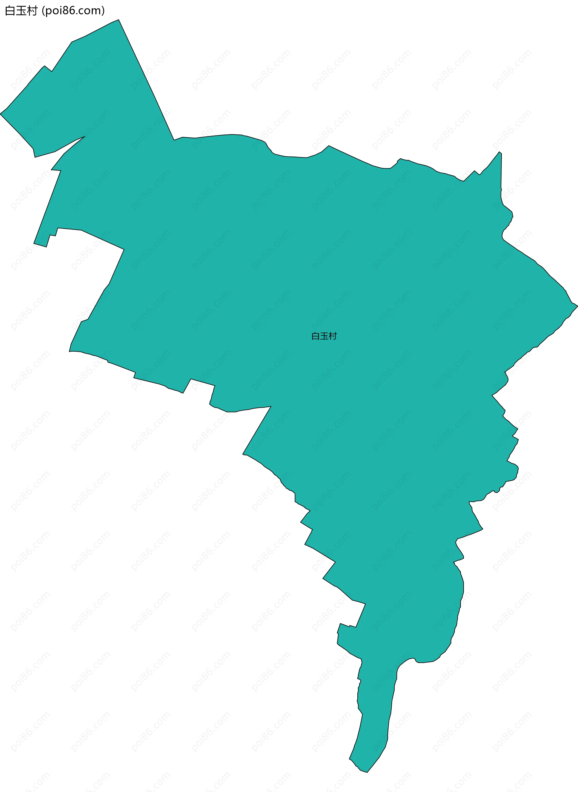 白玉村边界地图