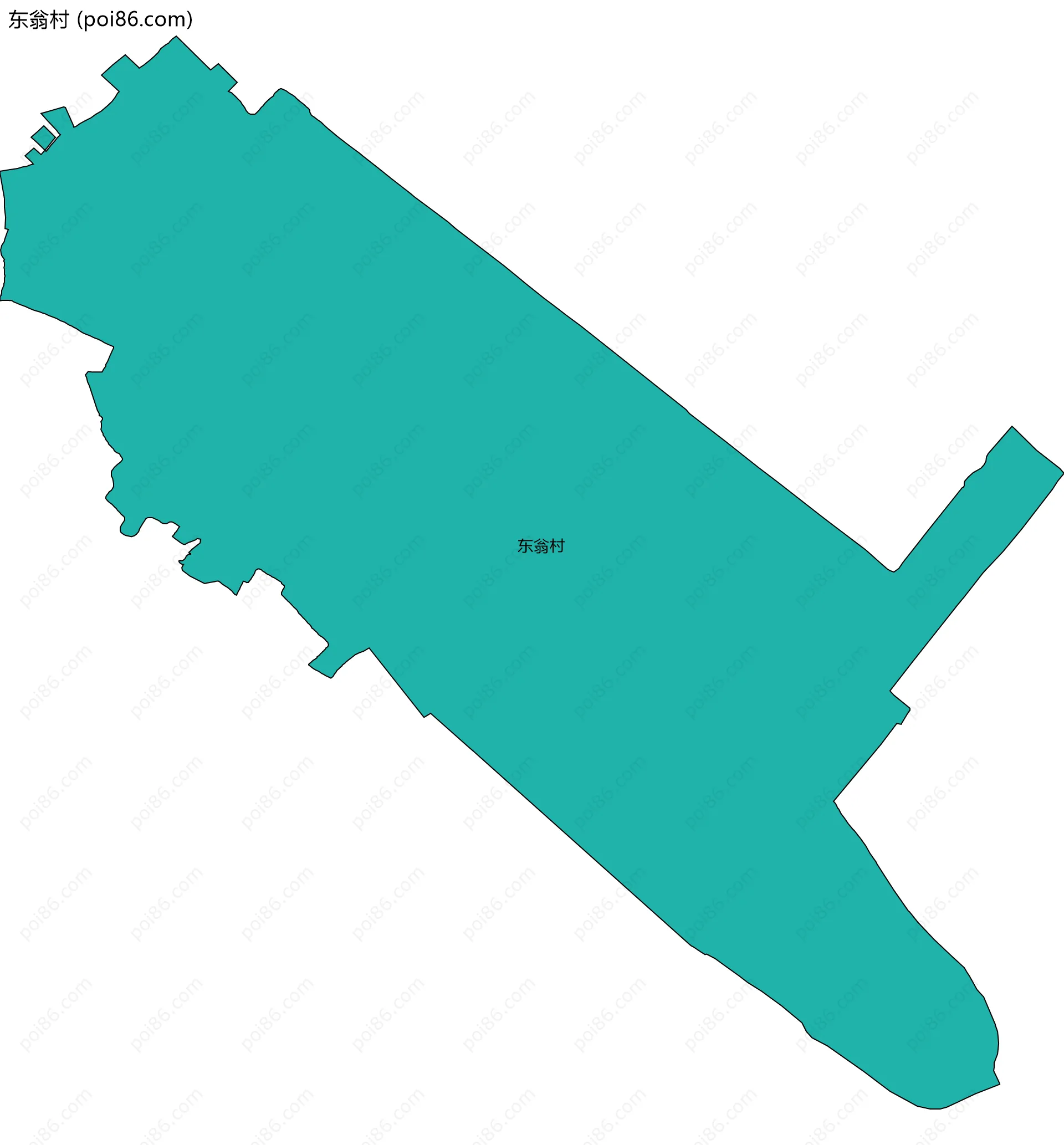 东翁村边界地图