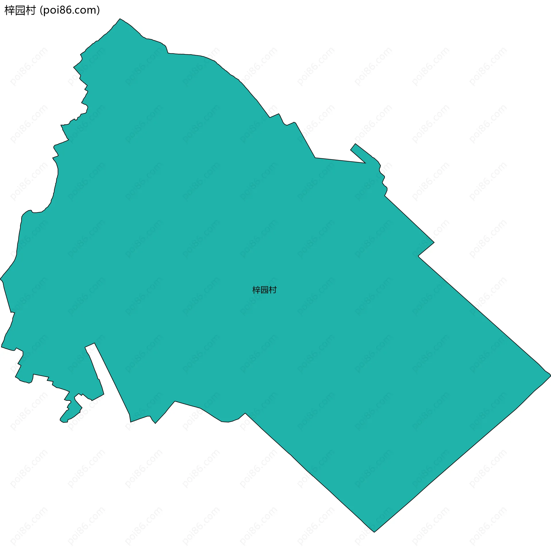 梓园村边界地图