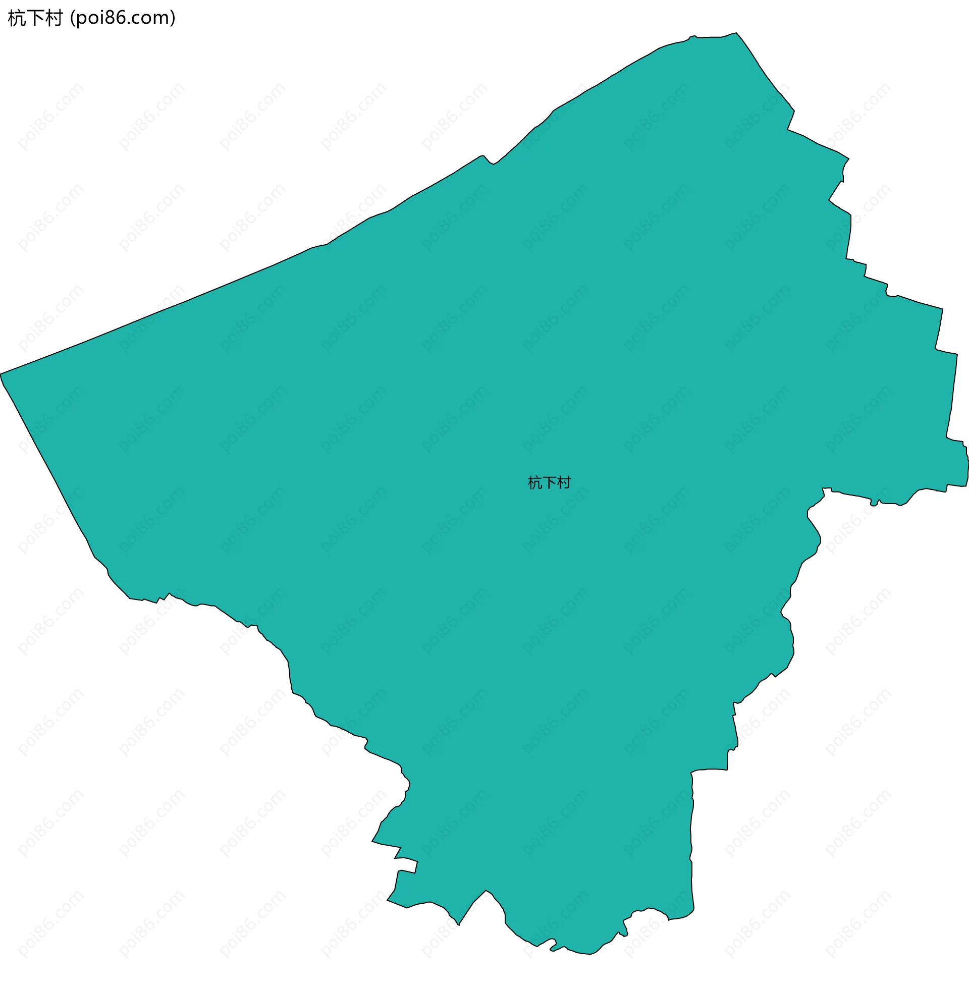 杭下村边界地图