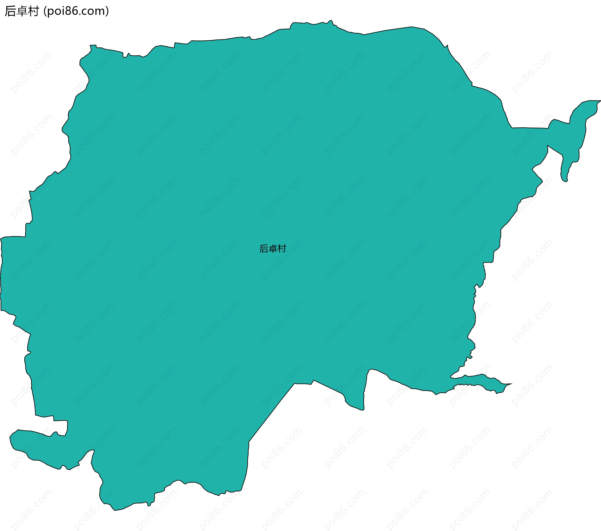 后卓村边界地图