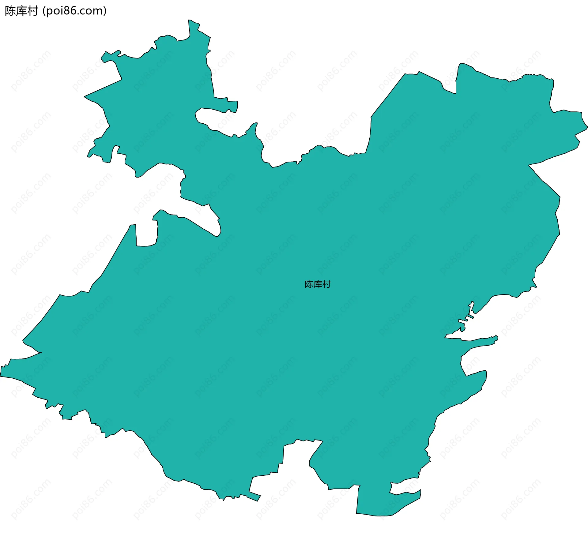 陈库村边界地图