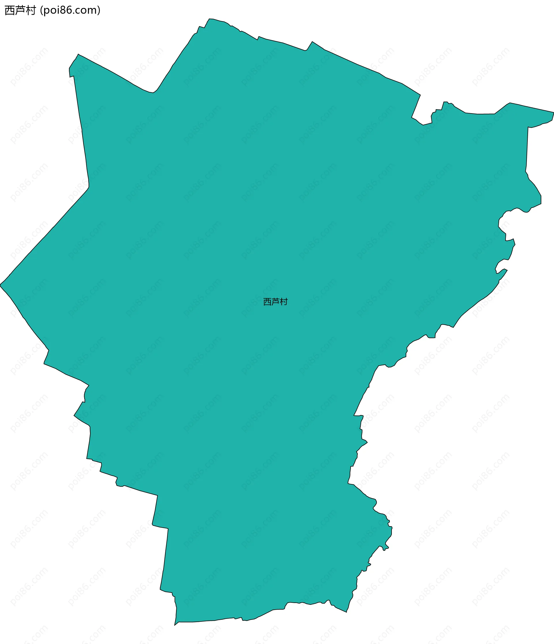 西芦村边界地图