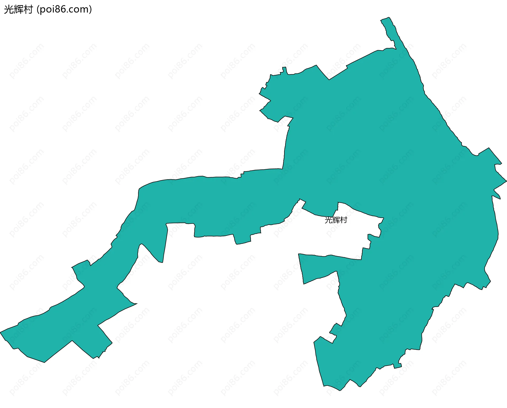 光辉村边界地图