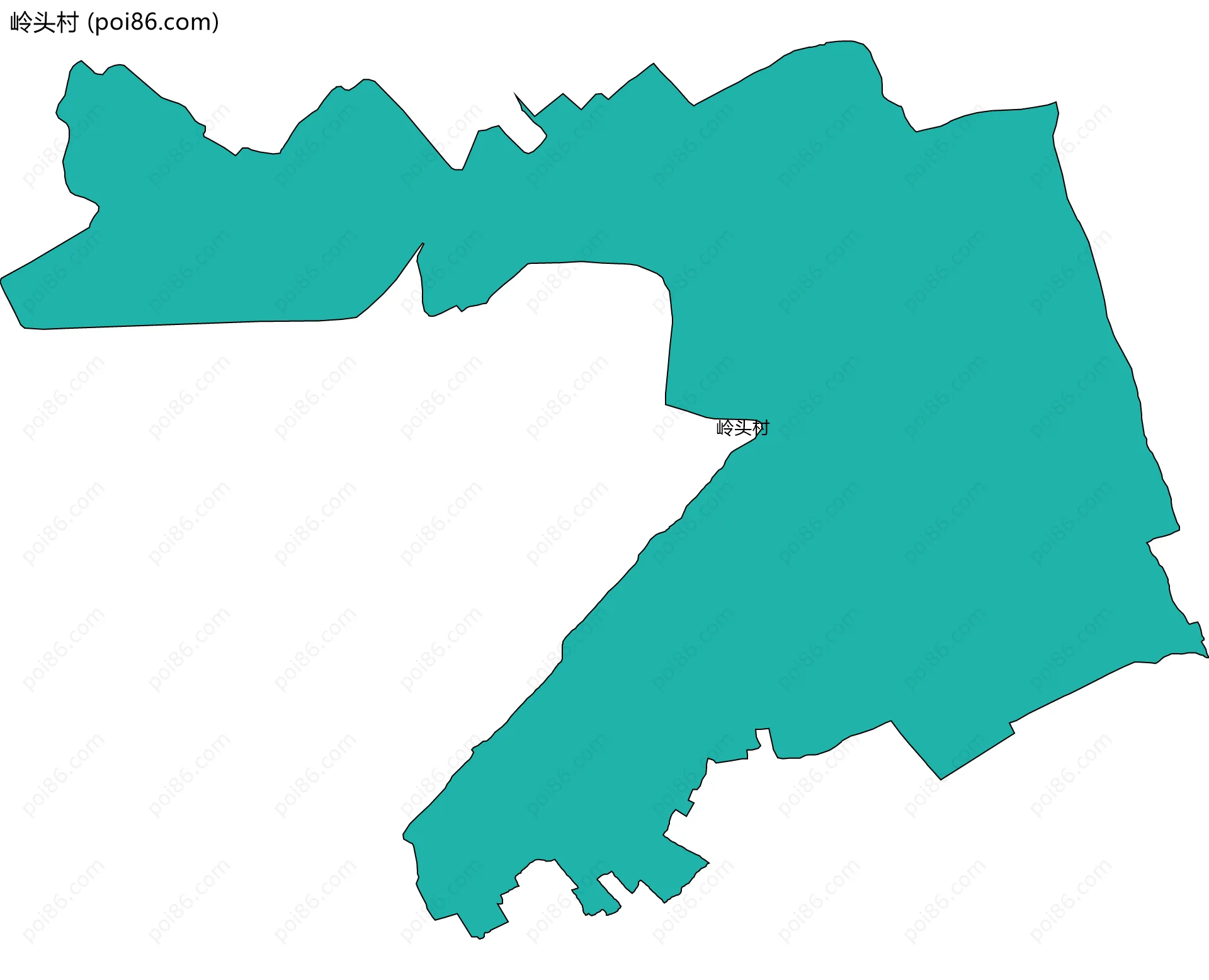 岭头村边界地图