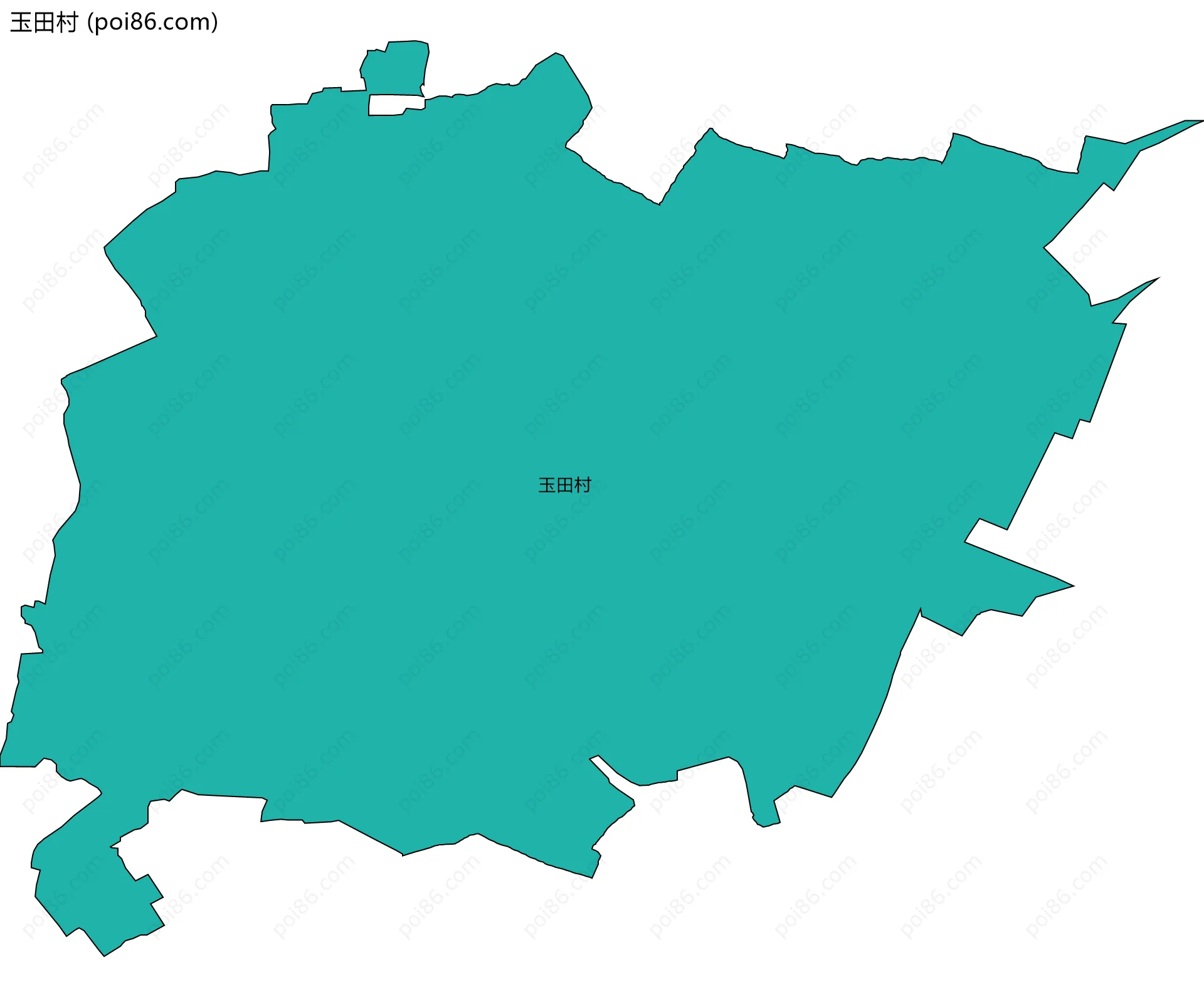 玉田村边界地图