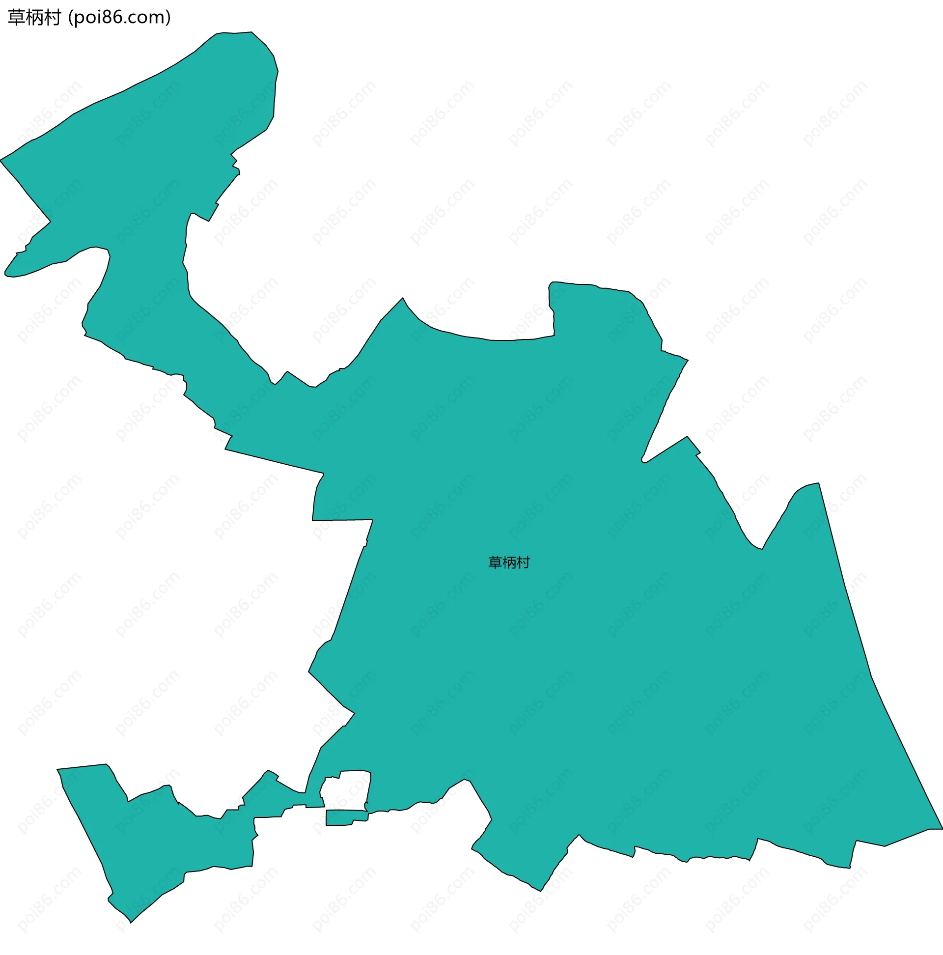 草柄村边界地图