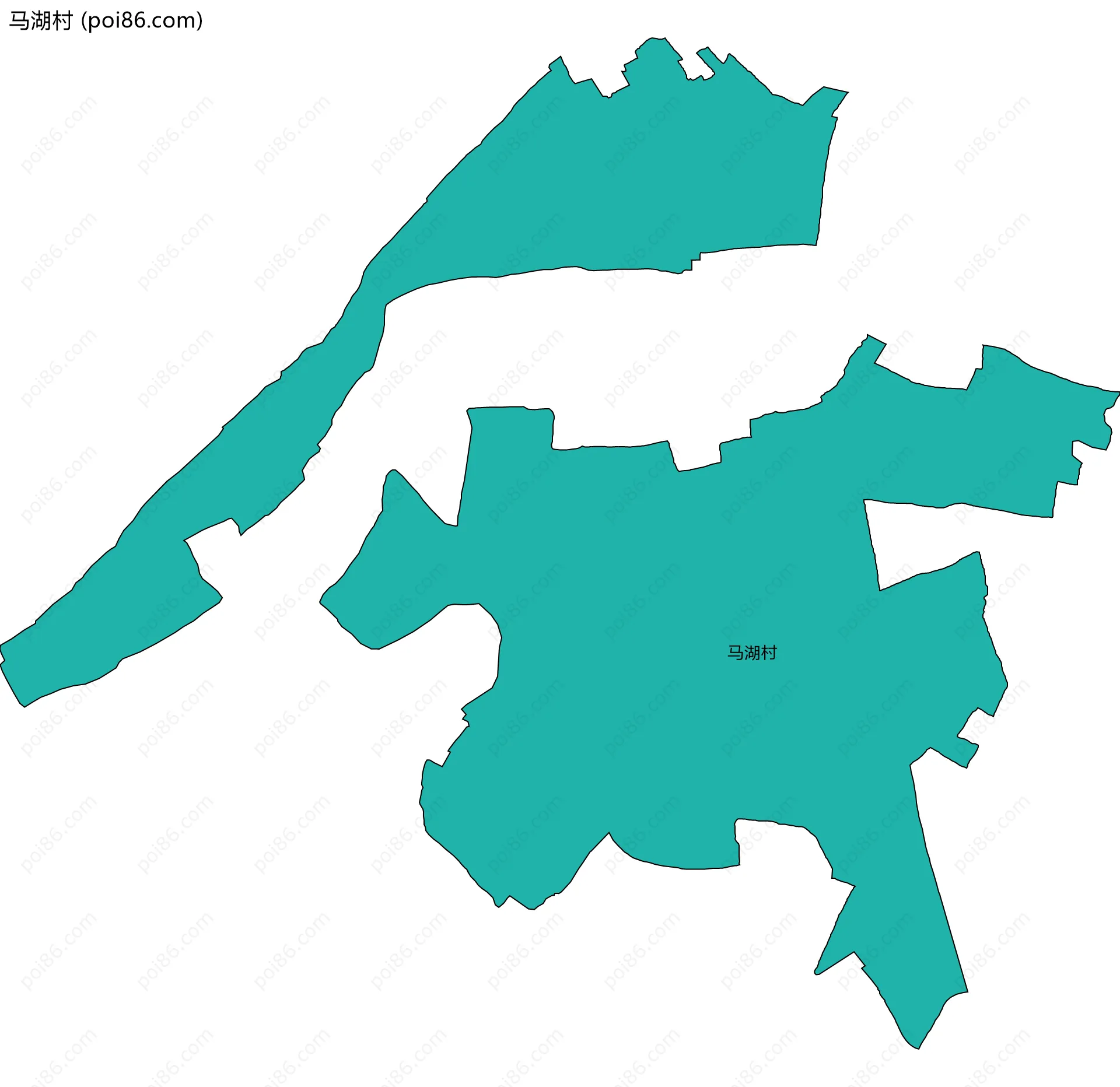 马湖村边界地图