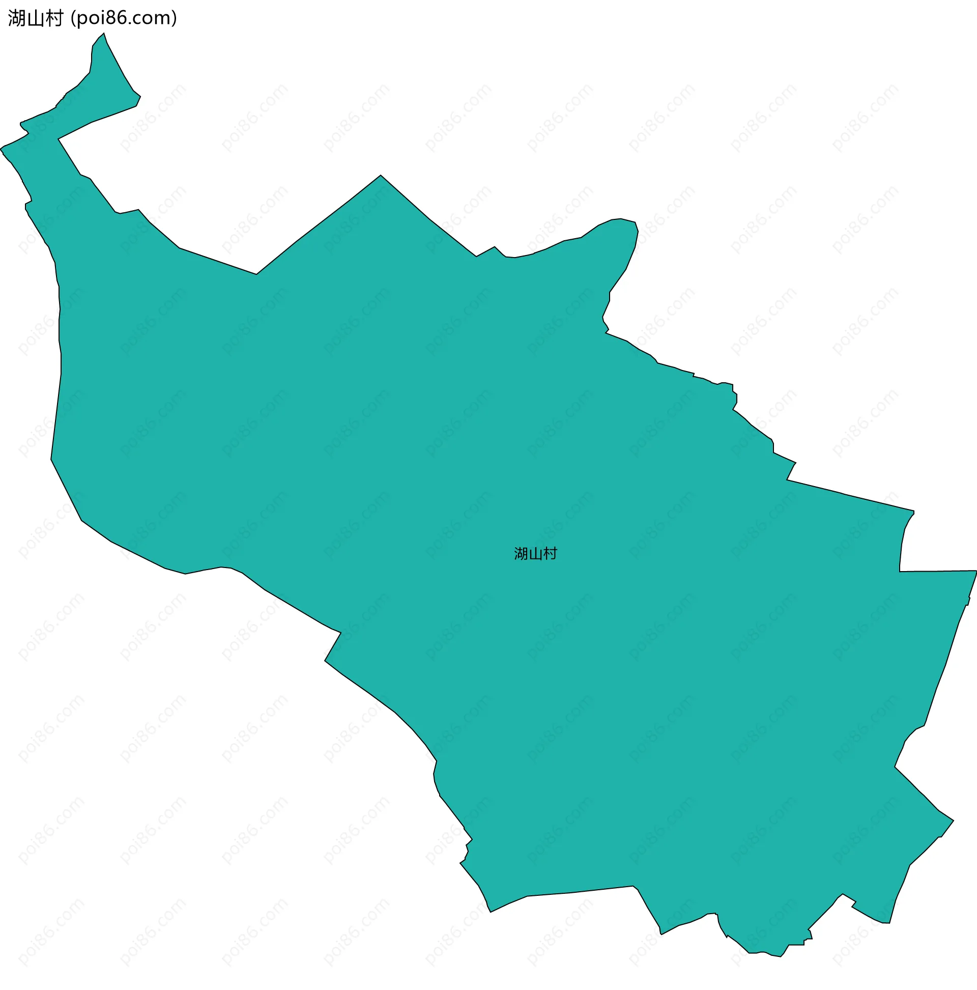 湖山村边界地图