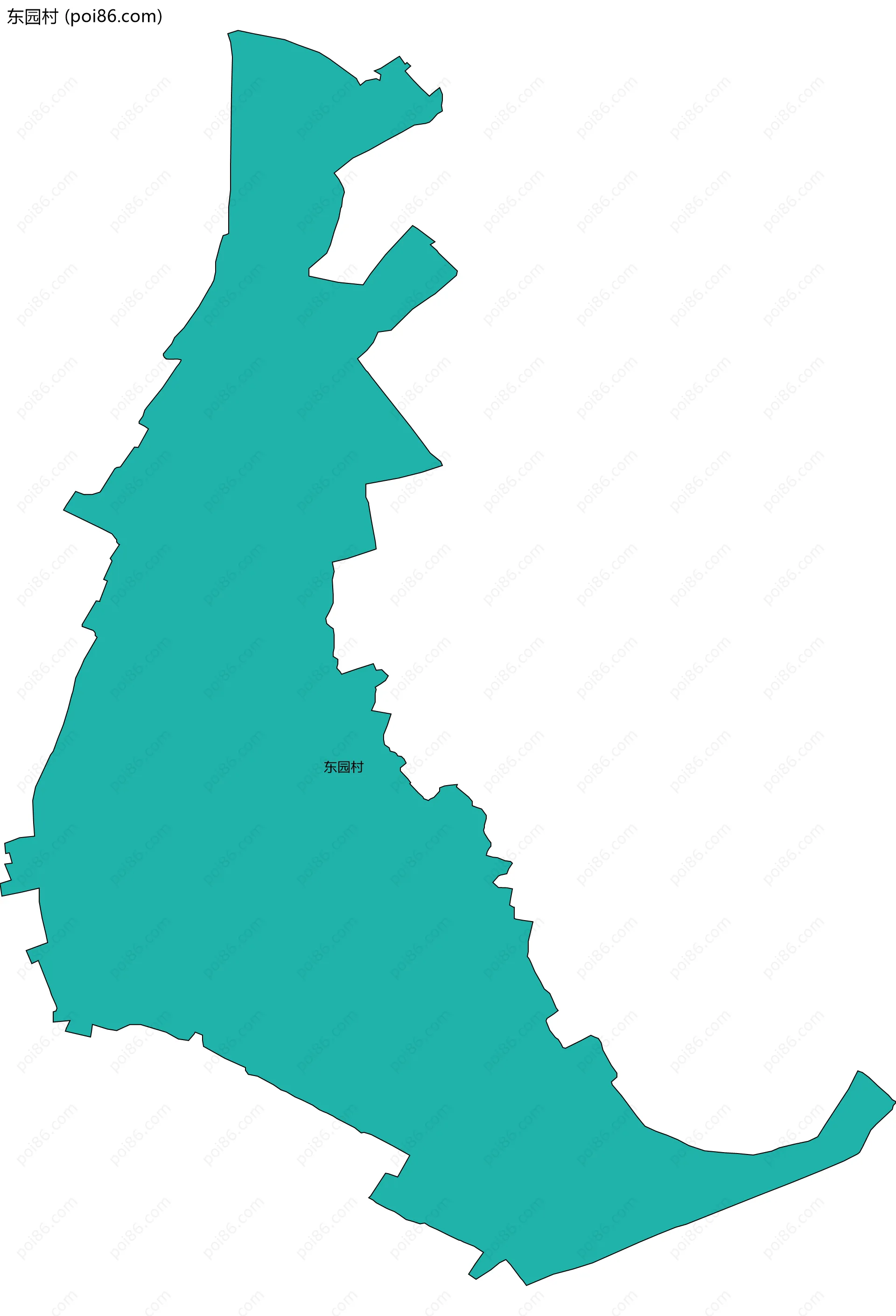 东园村边界地图