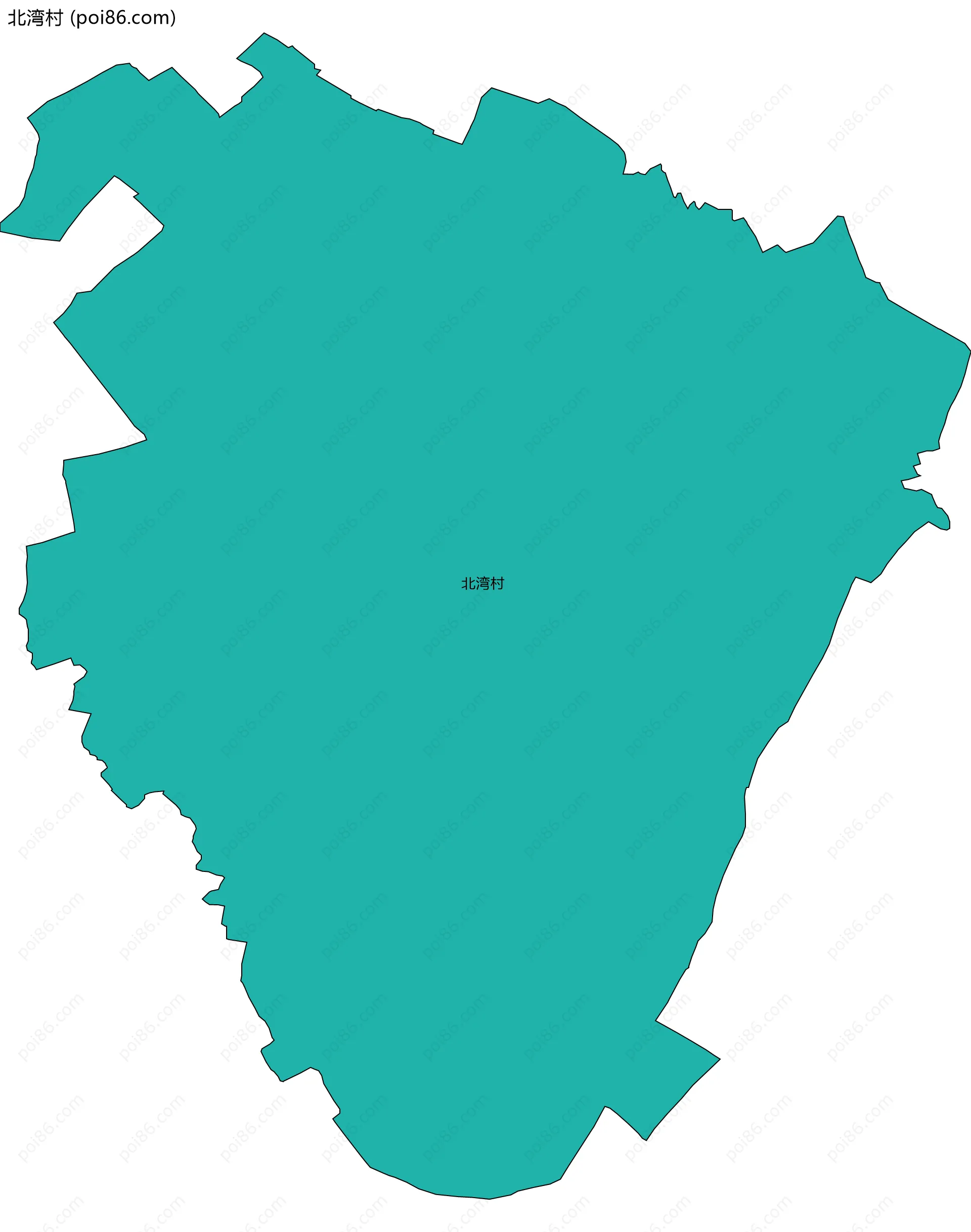 北湾村边界地图