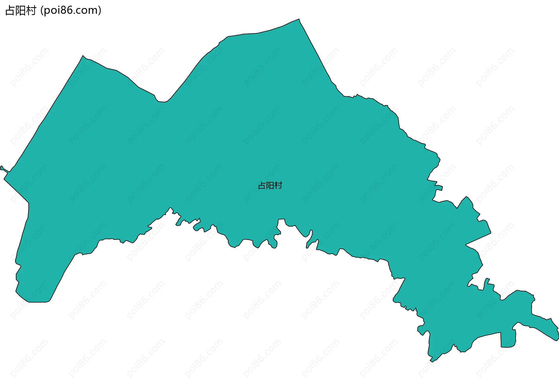 占阳村边界地图