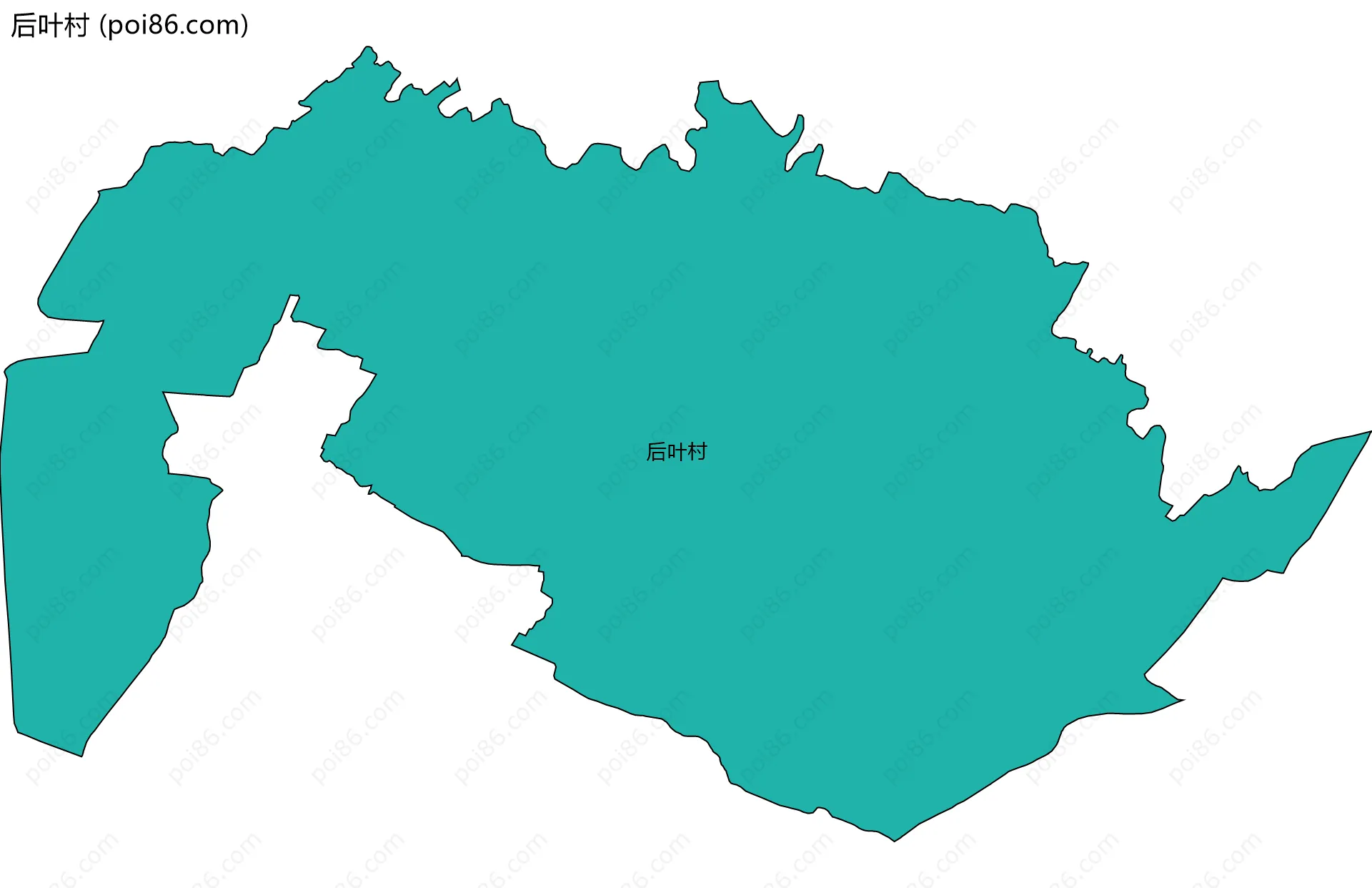 后叶村边界地图