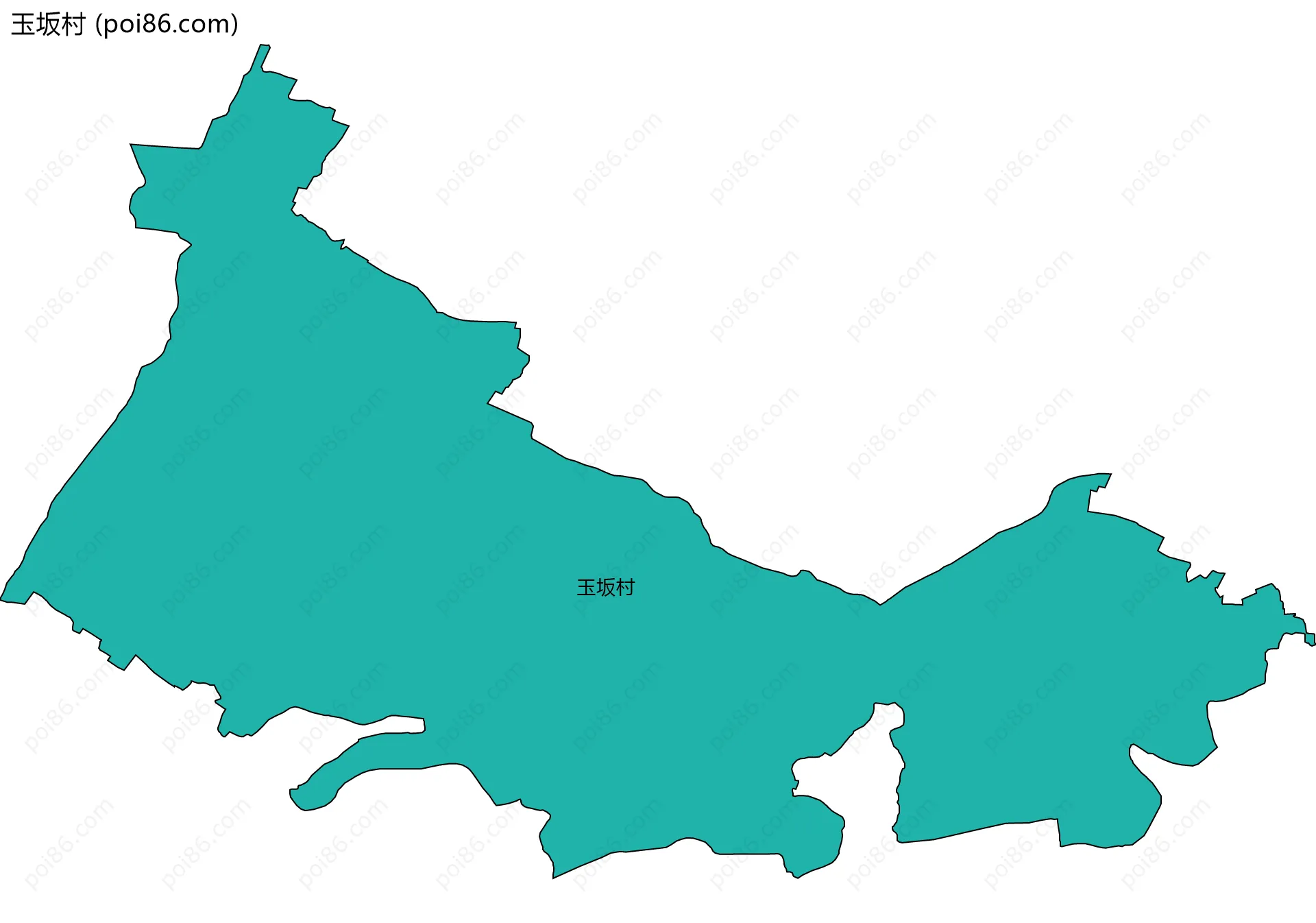 玉坂村边界地图