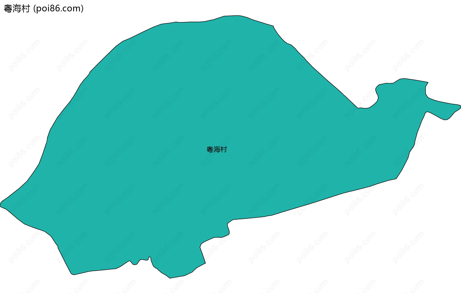 粤海村边界地图