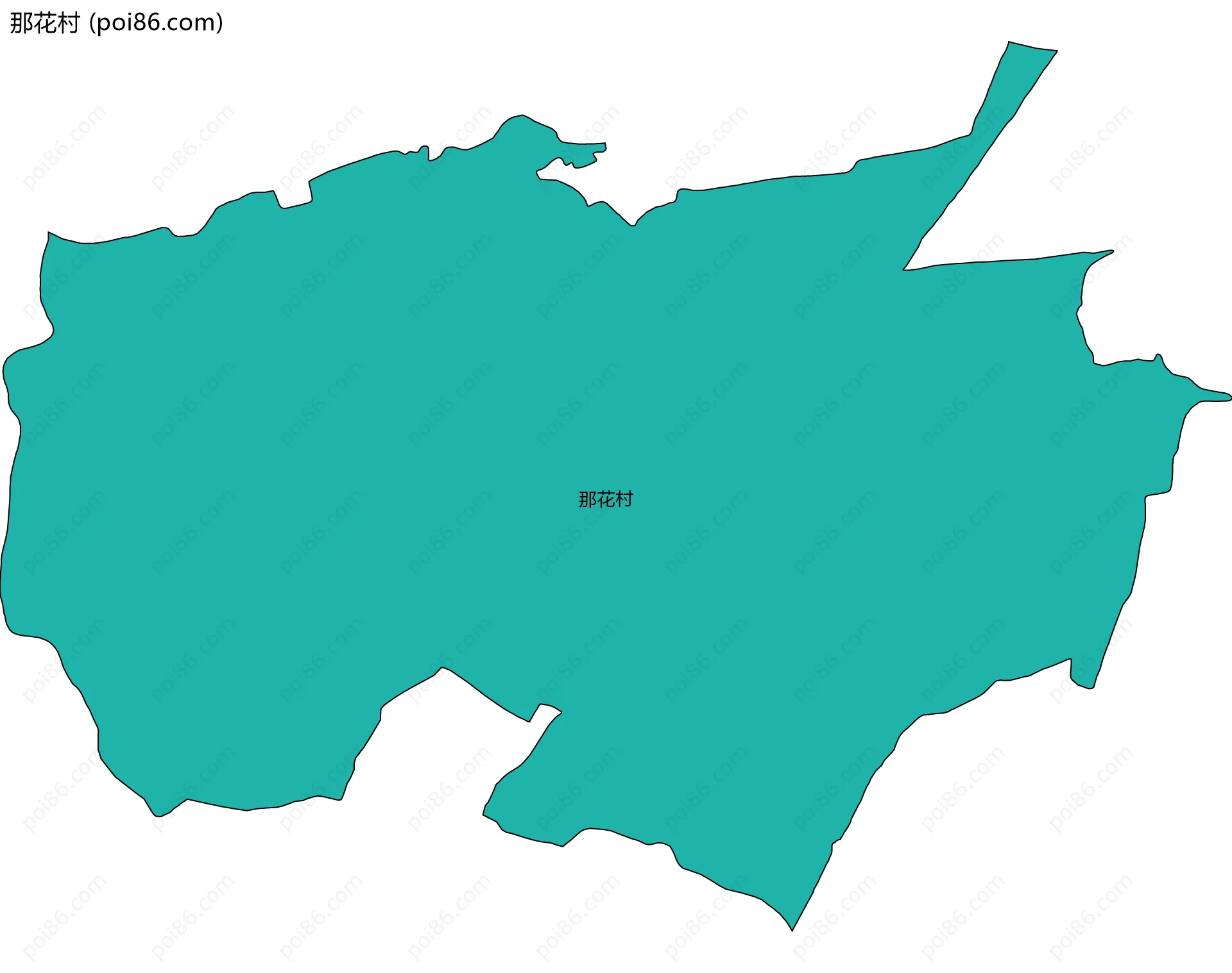 那花村边界地图
