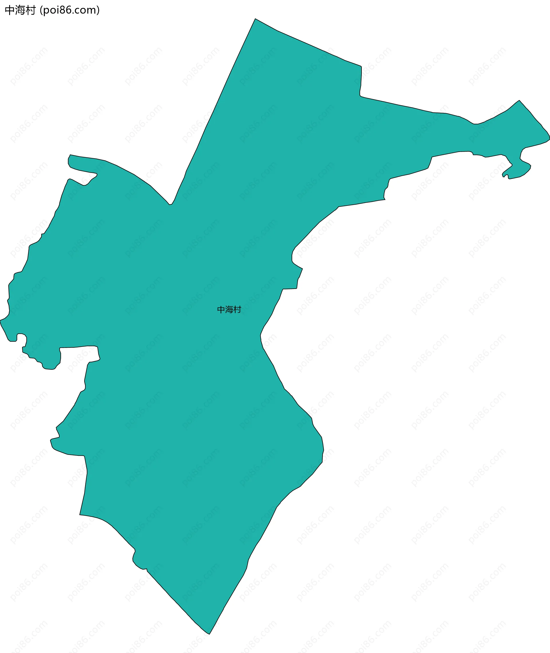 中海村边界地图