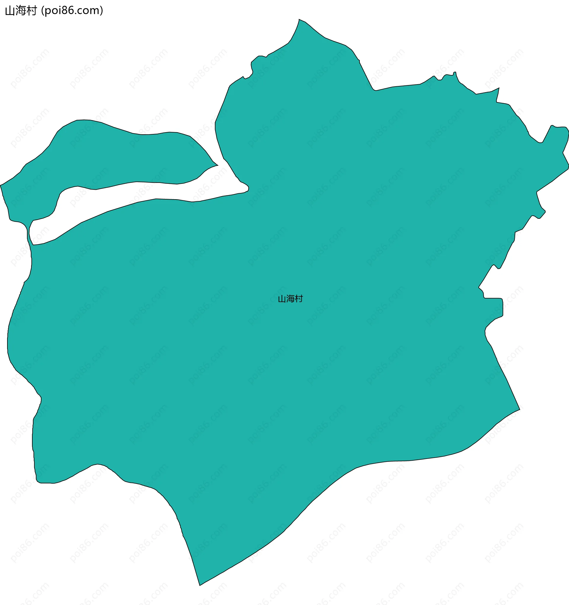 山海村边界地图