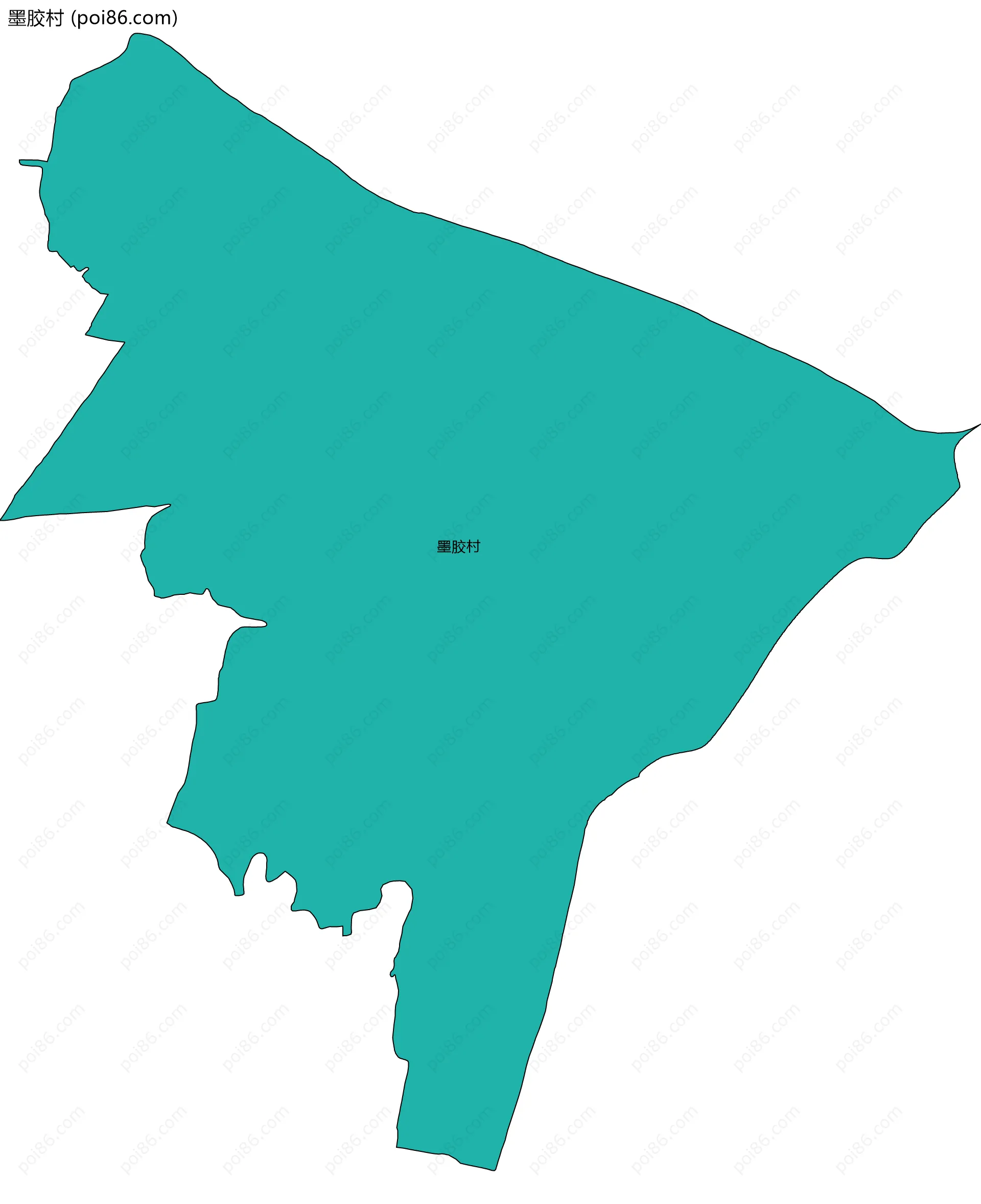 墨胶村边界地图