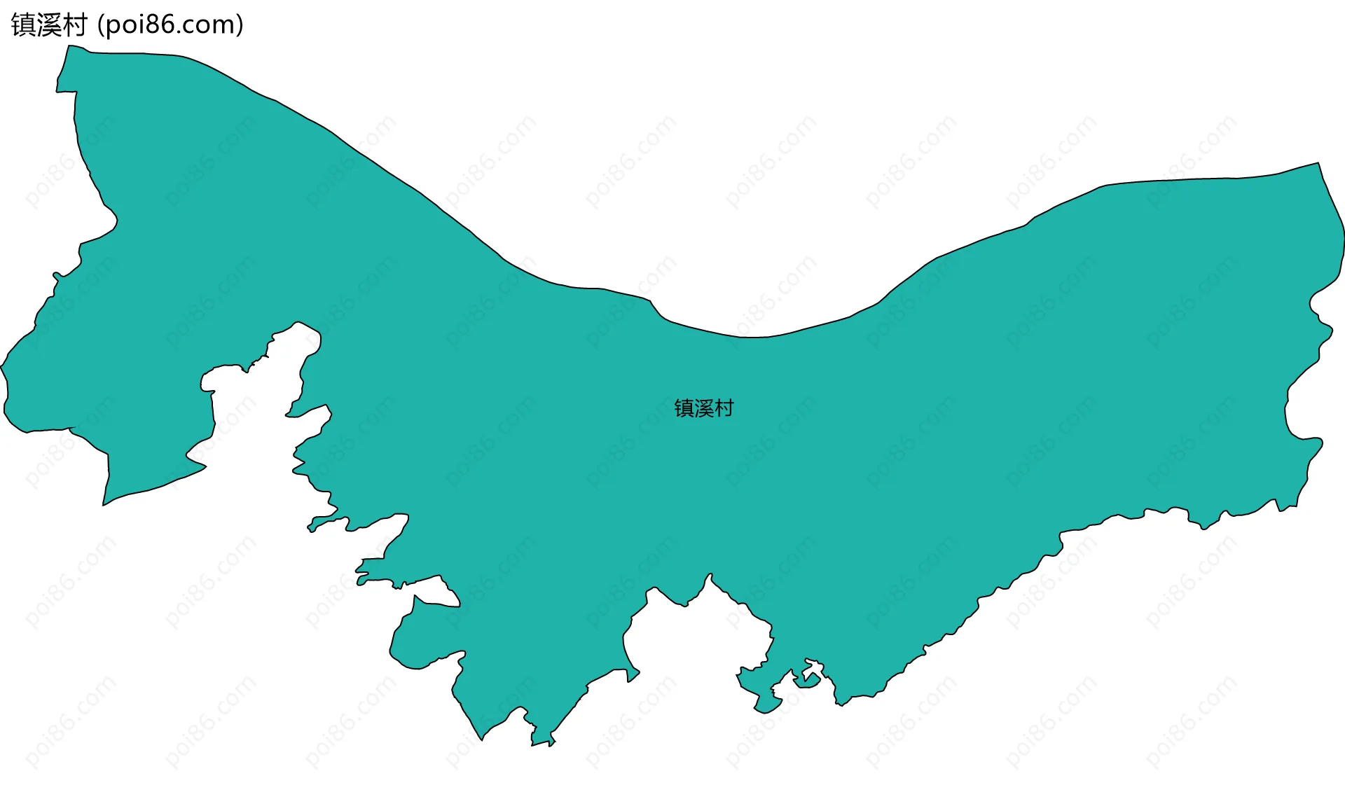 镇溪村边界地图