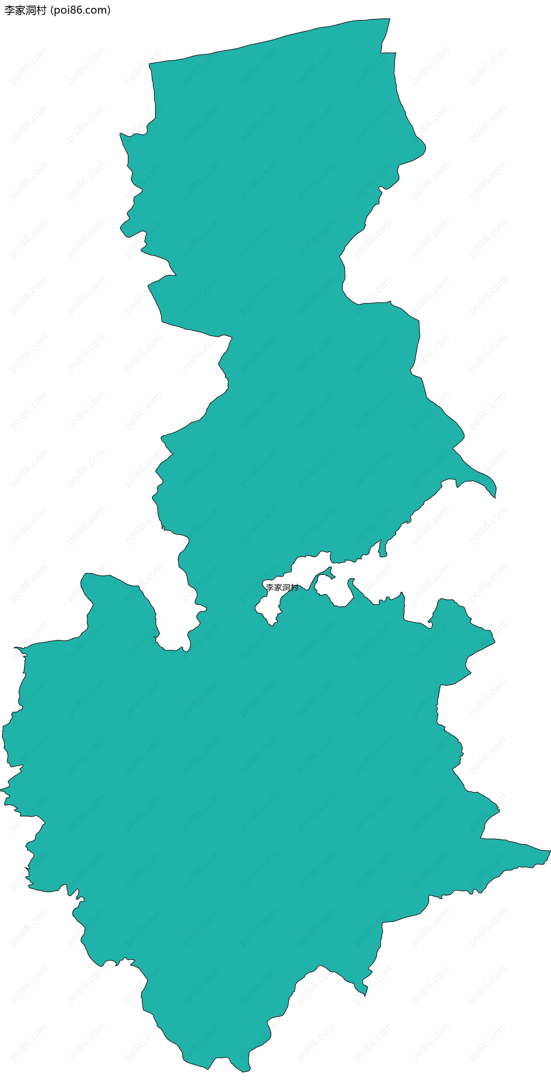 李家洞村边界地图