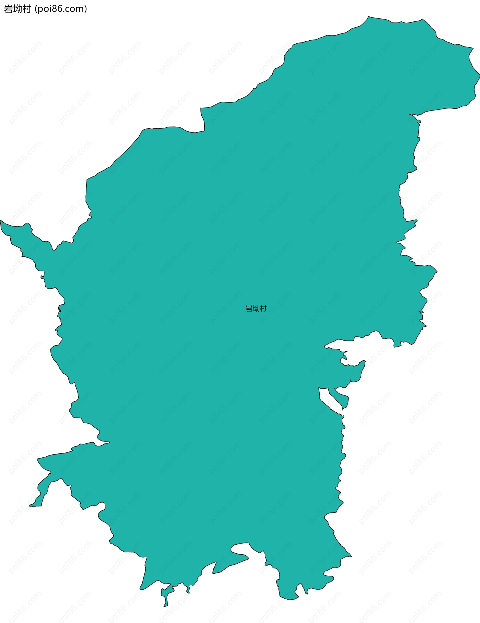 岩坳村边界地图