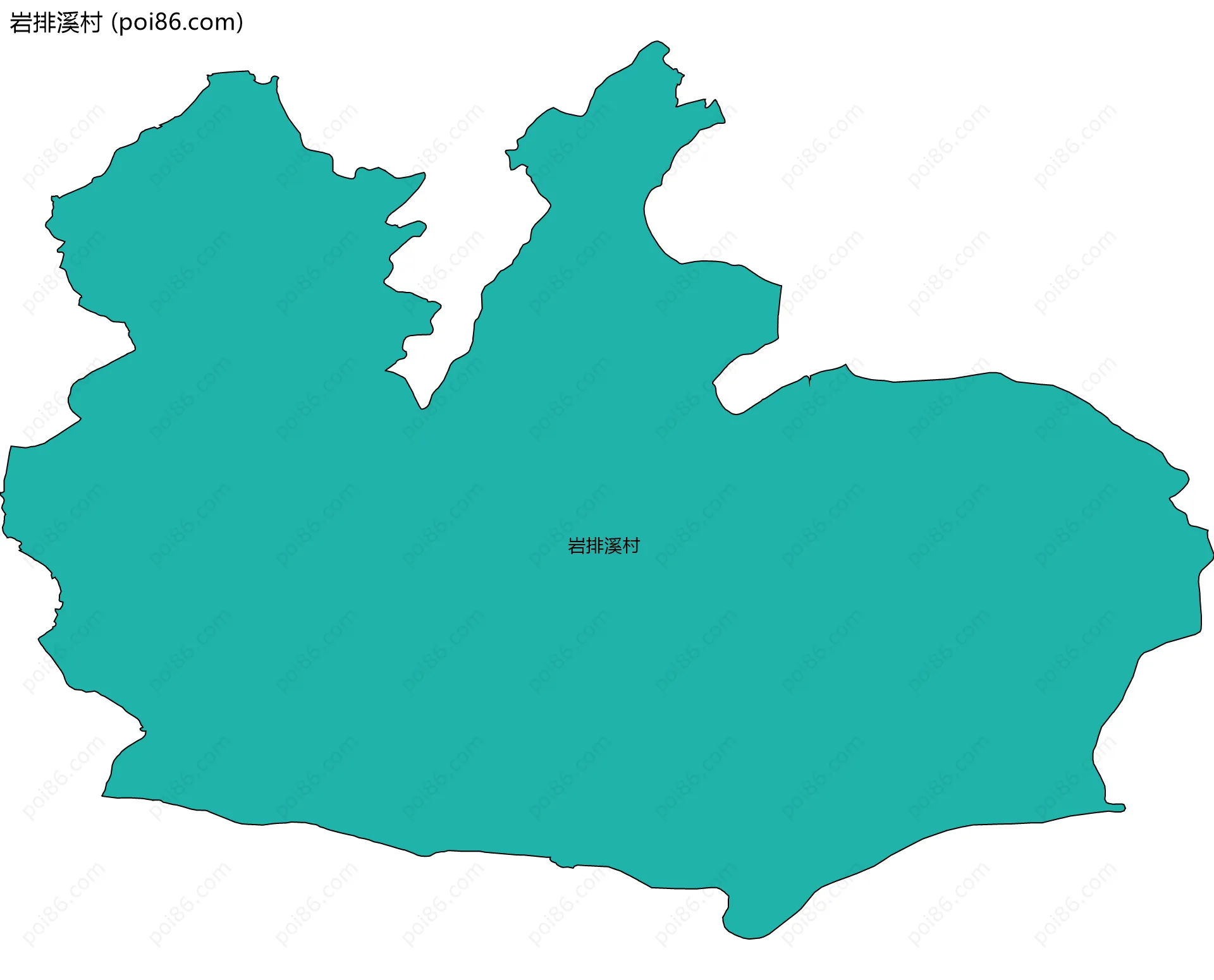 岩排溪村边界地图