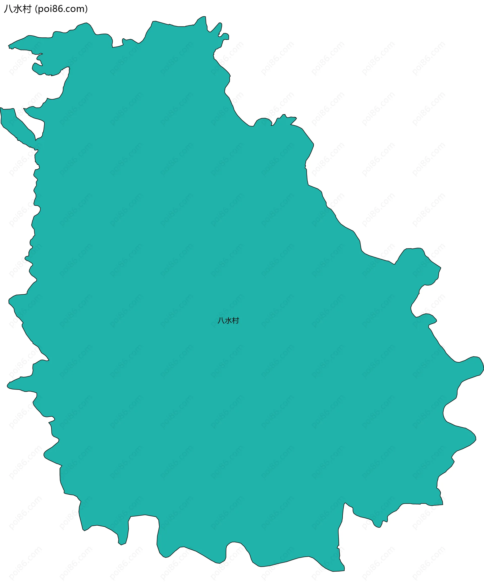 八水村边界地图