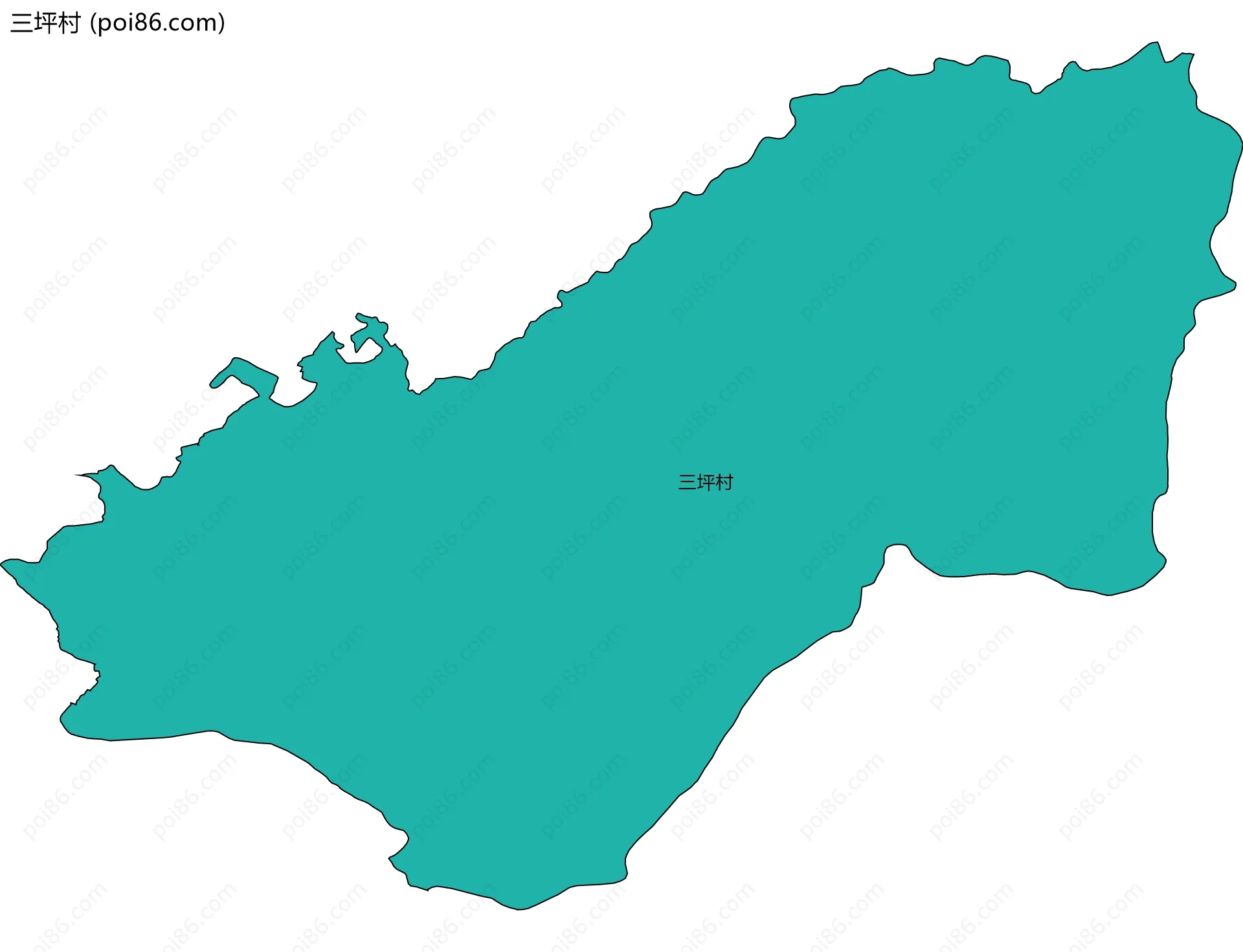 三坪村边界地图