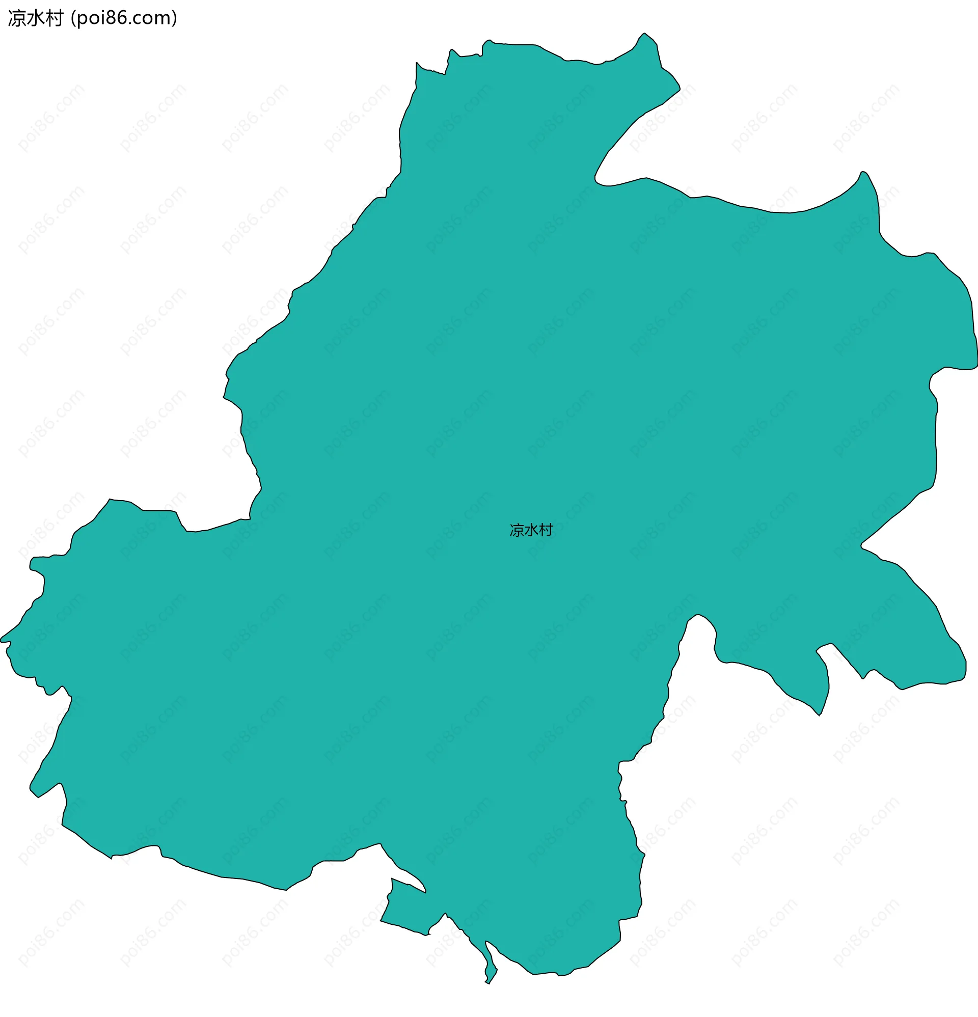 凉水村边界地图