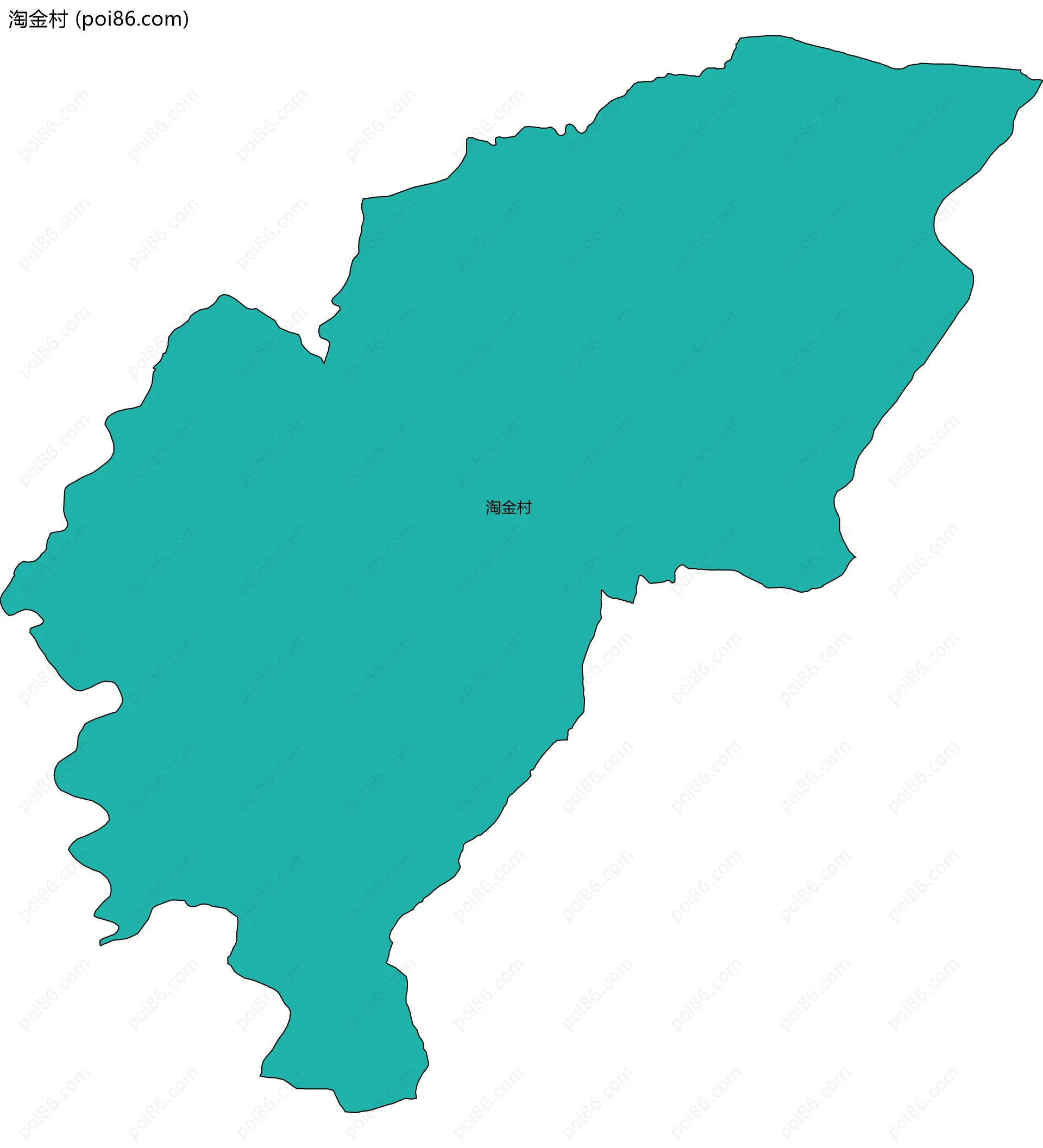 淘金村边界地图