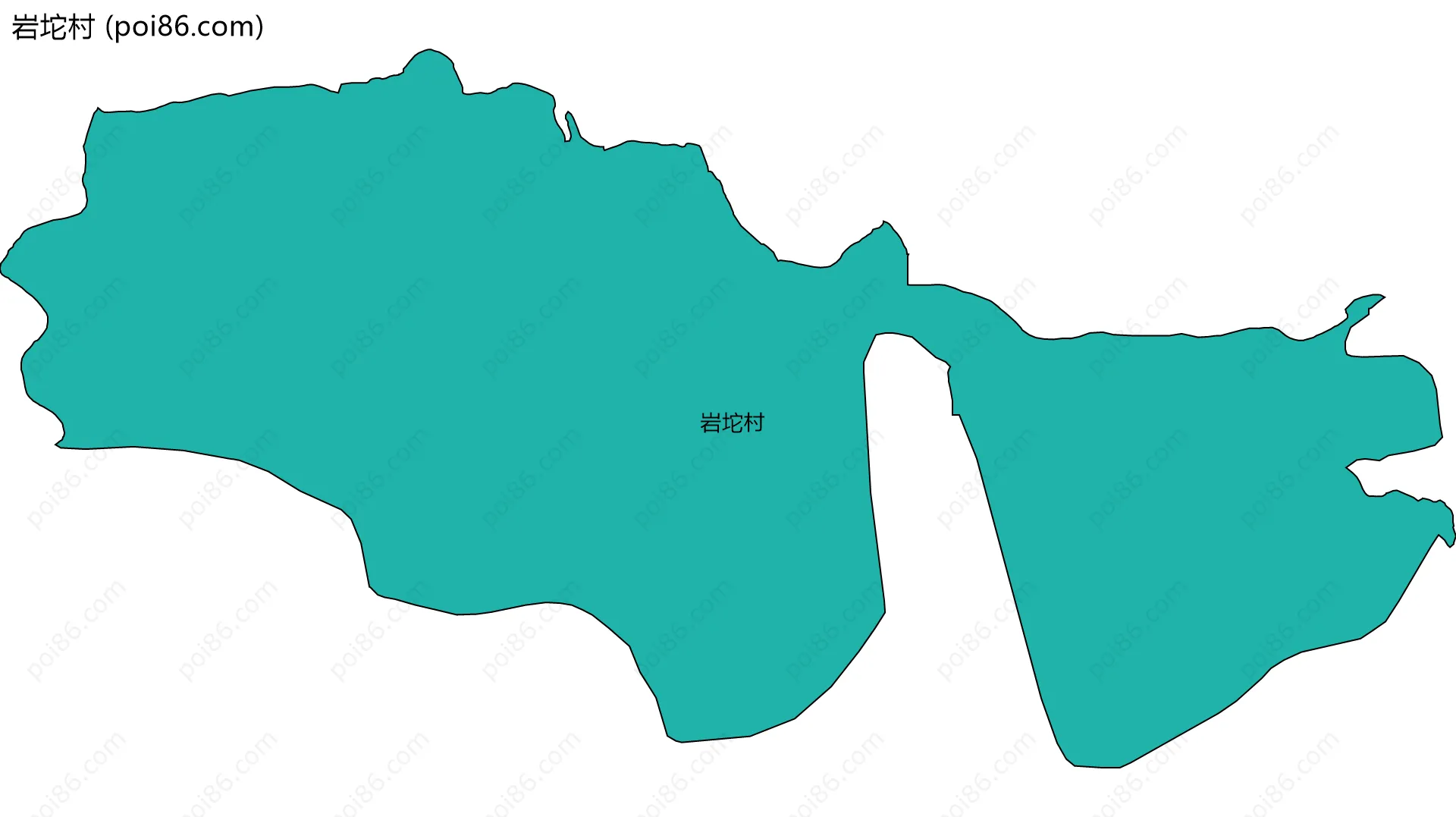 岩坨村边界地图