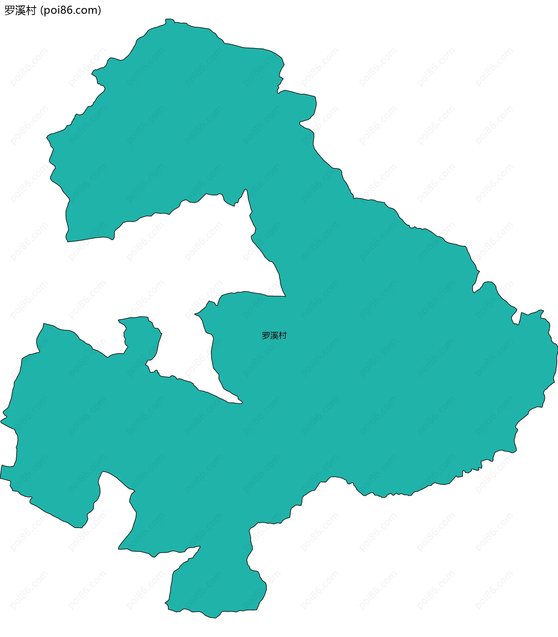 罗溪村边界地图