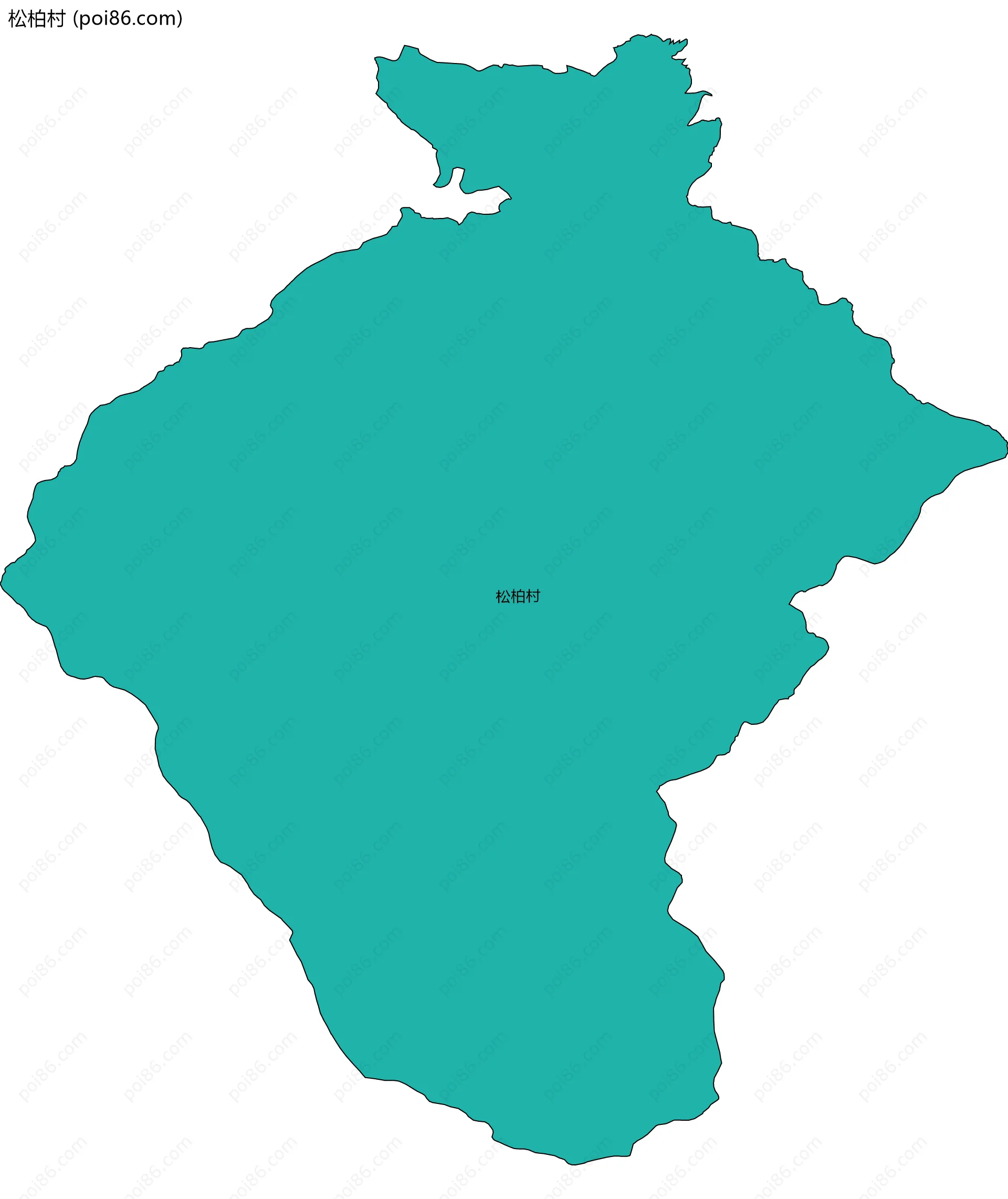 松柏村边界地图