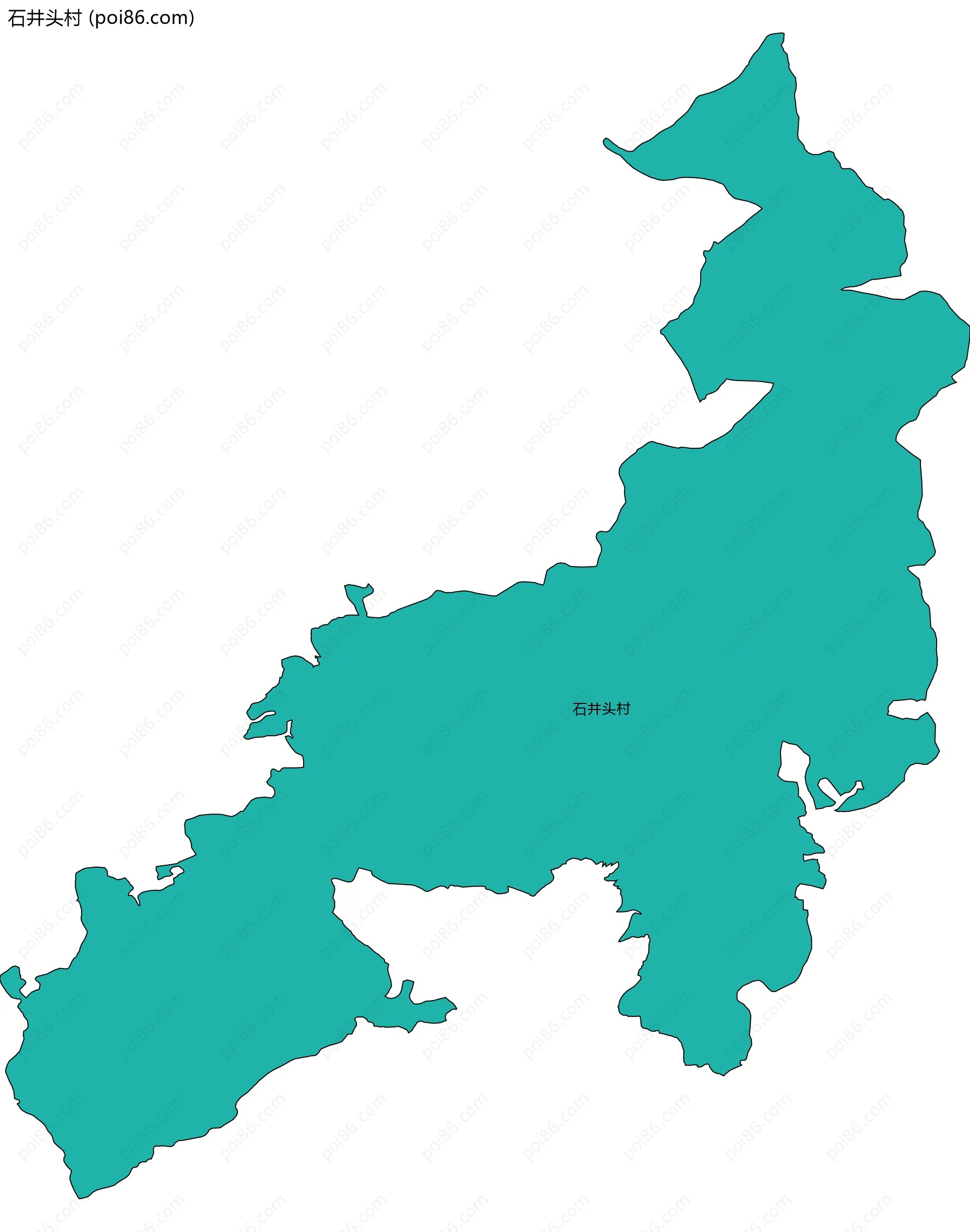 石井头村边界地图