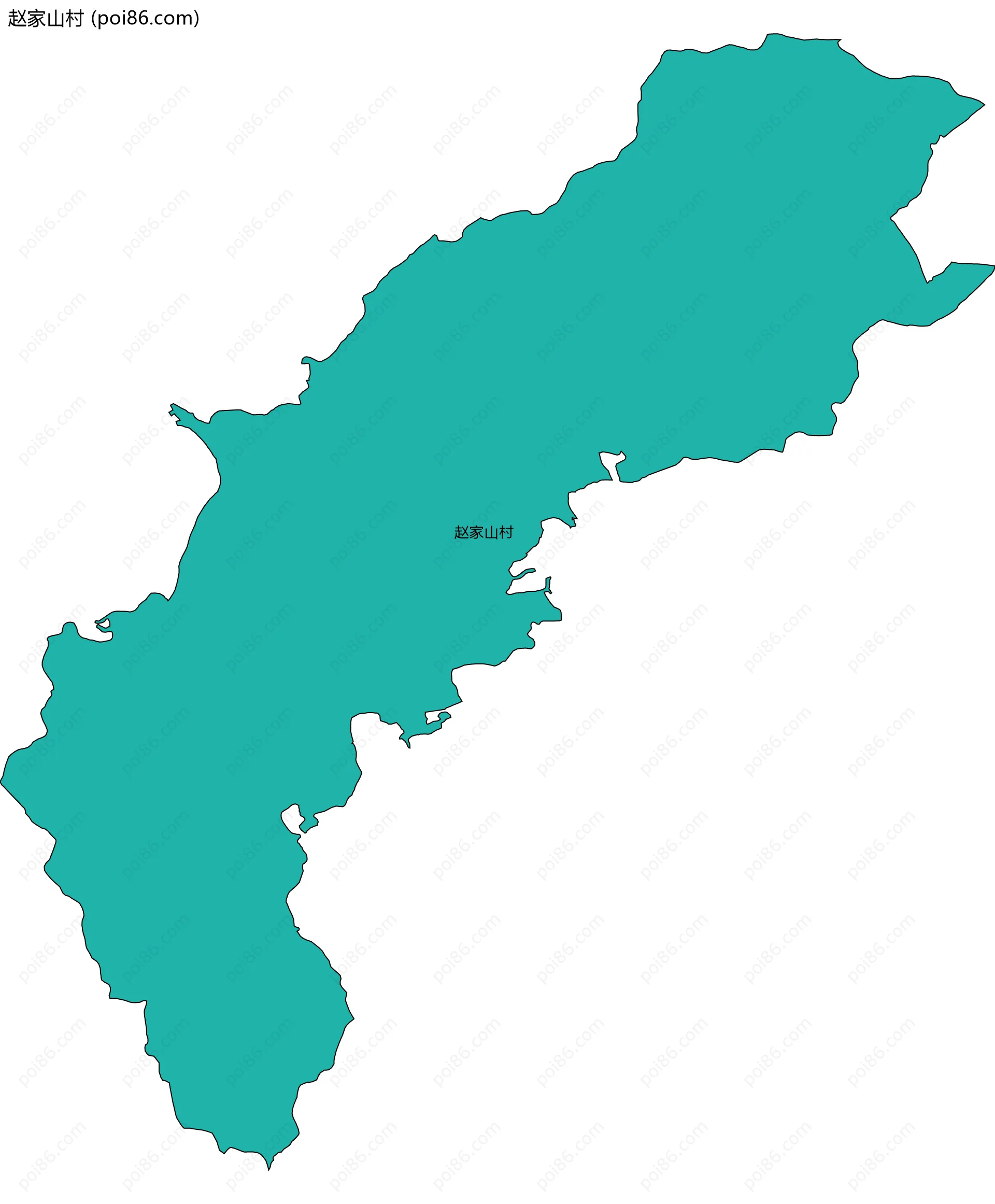 赵家山村边界地图