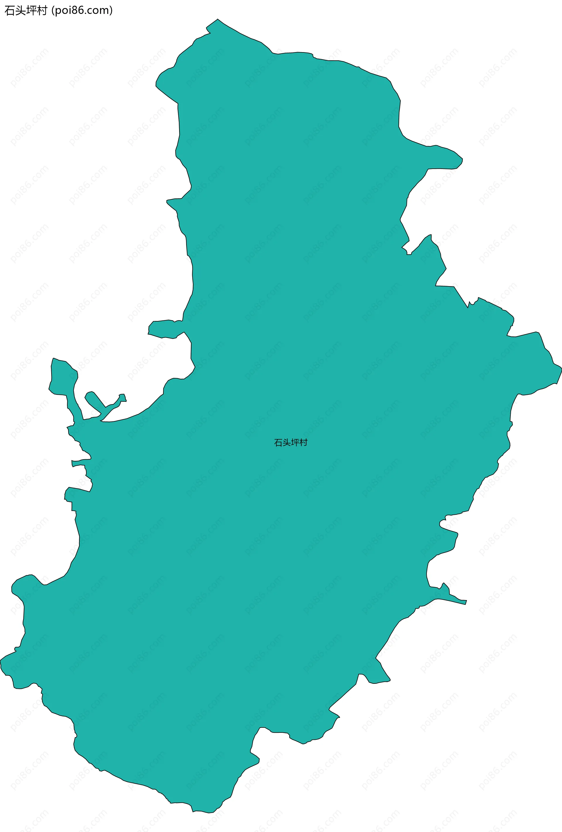 石头坪村边界地图