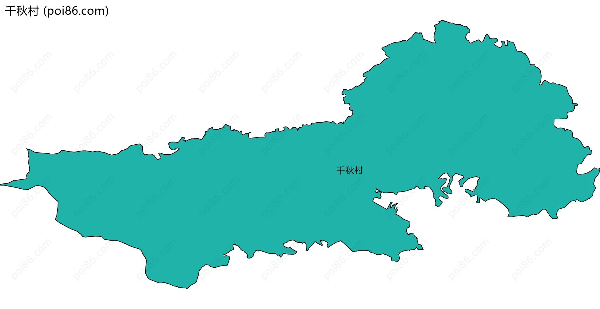 千秋村边界地图