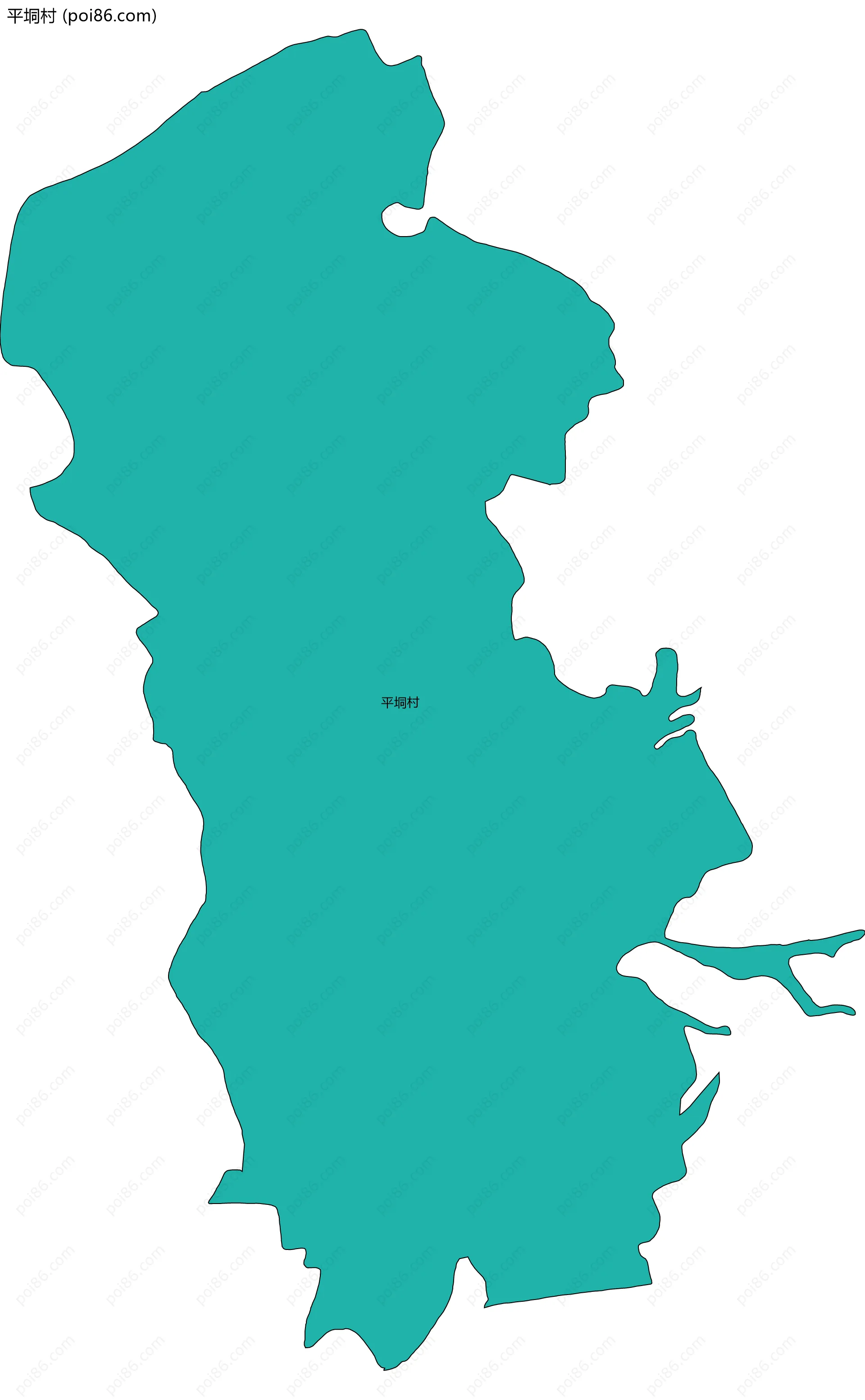 平垌村边界地图