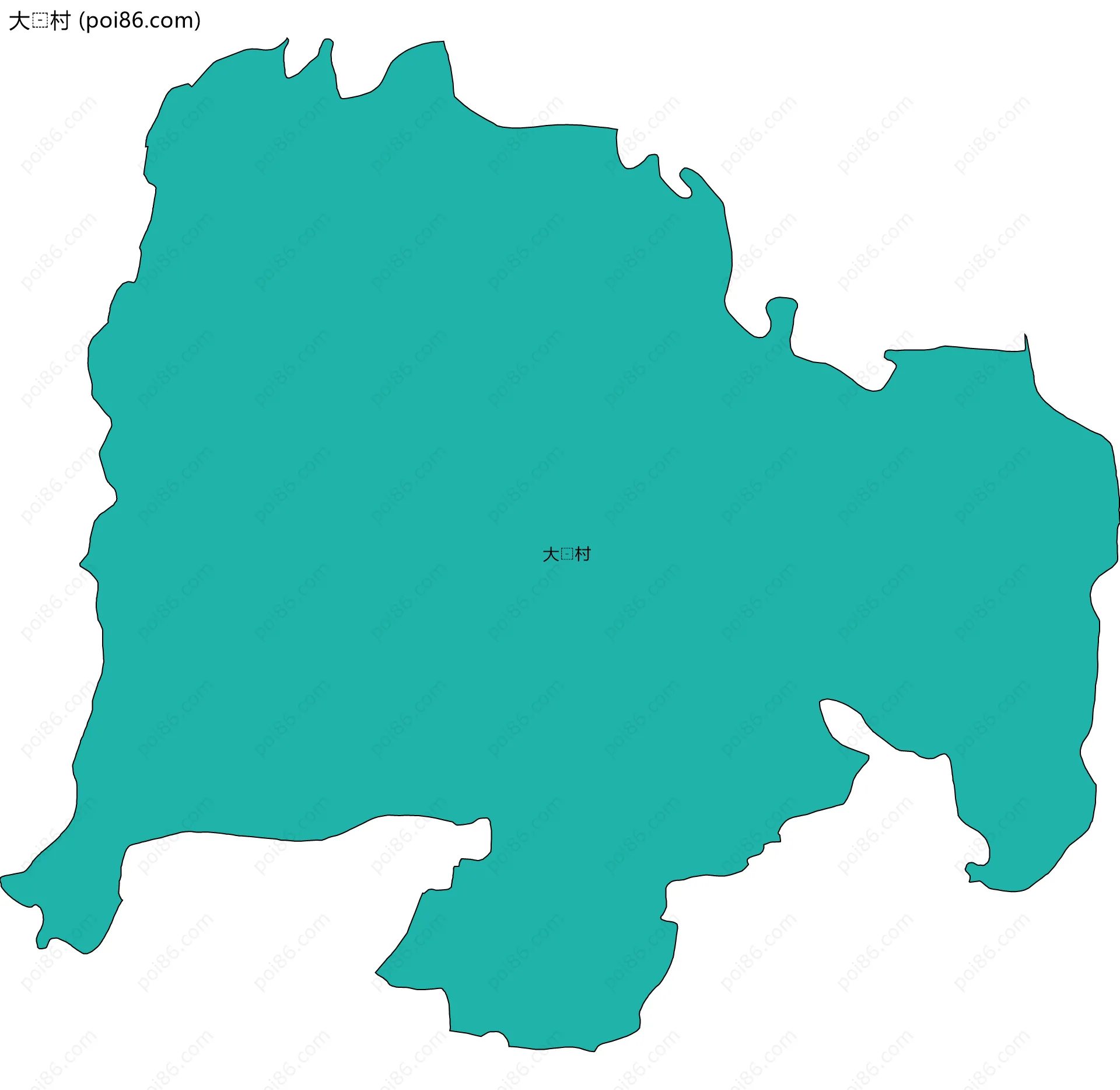 大村边界地图