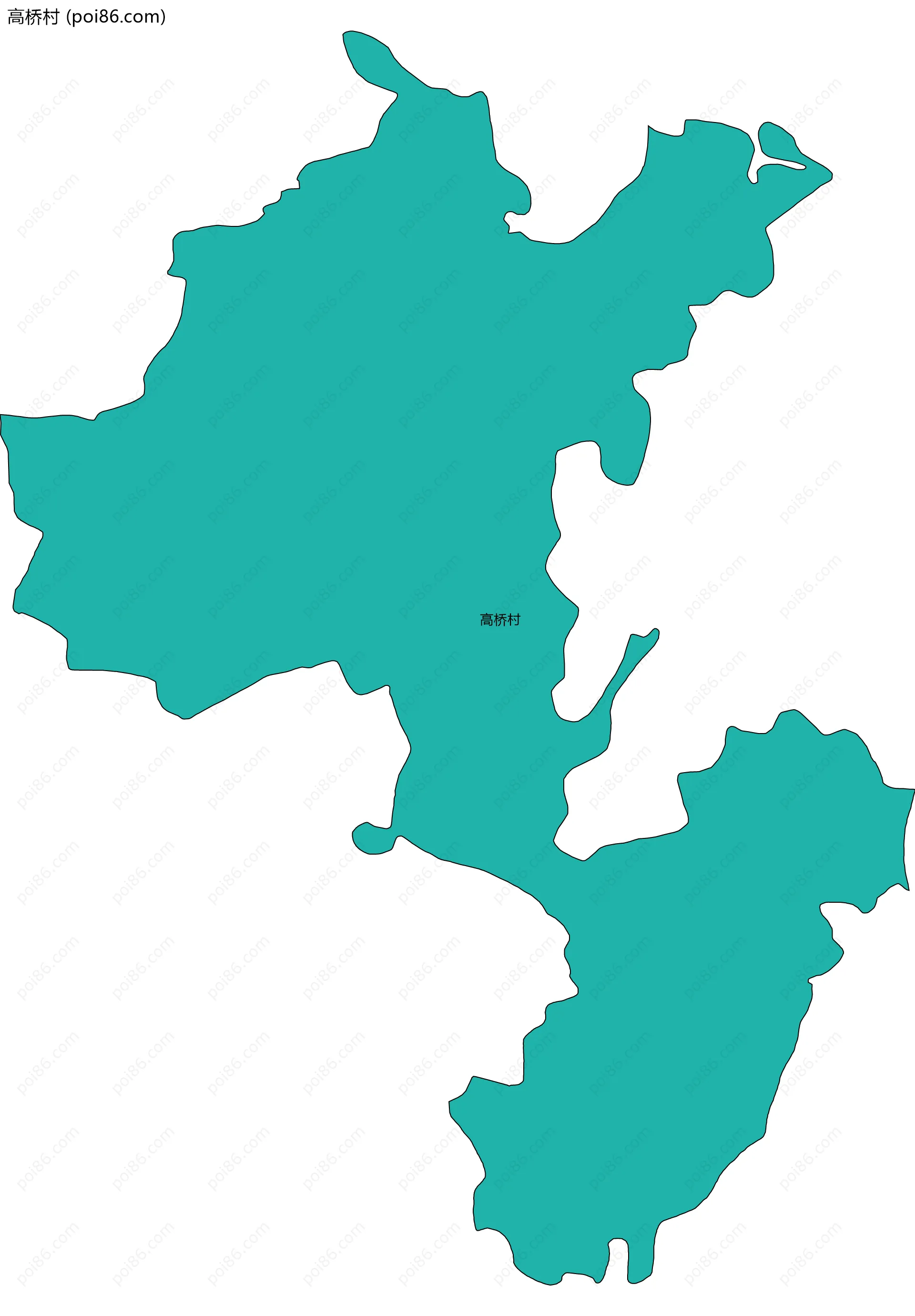 高桥村边界地图