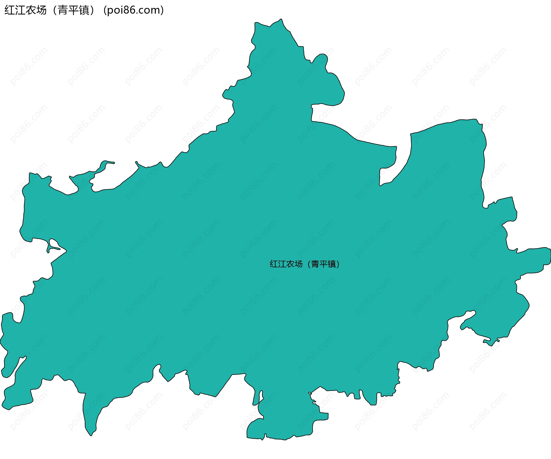 红江农场（青平镇）边界地图