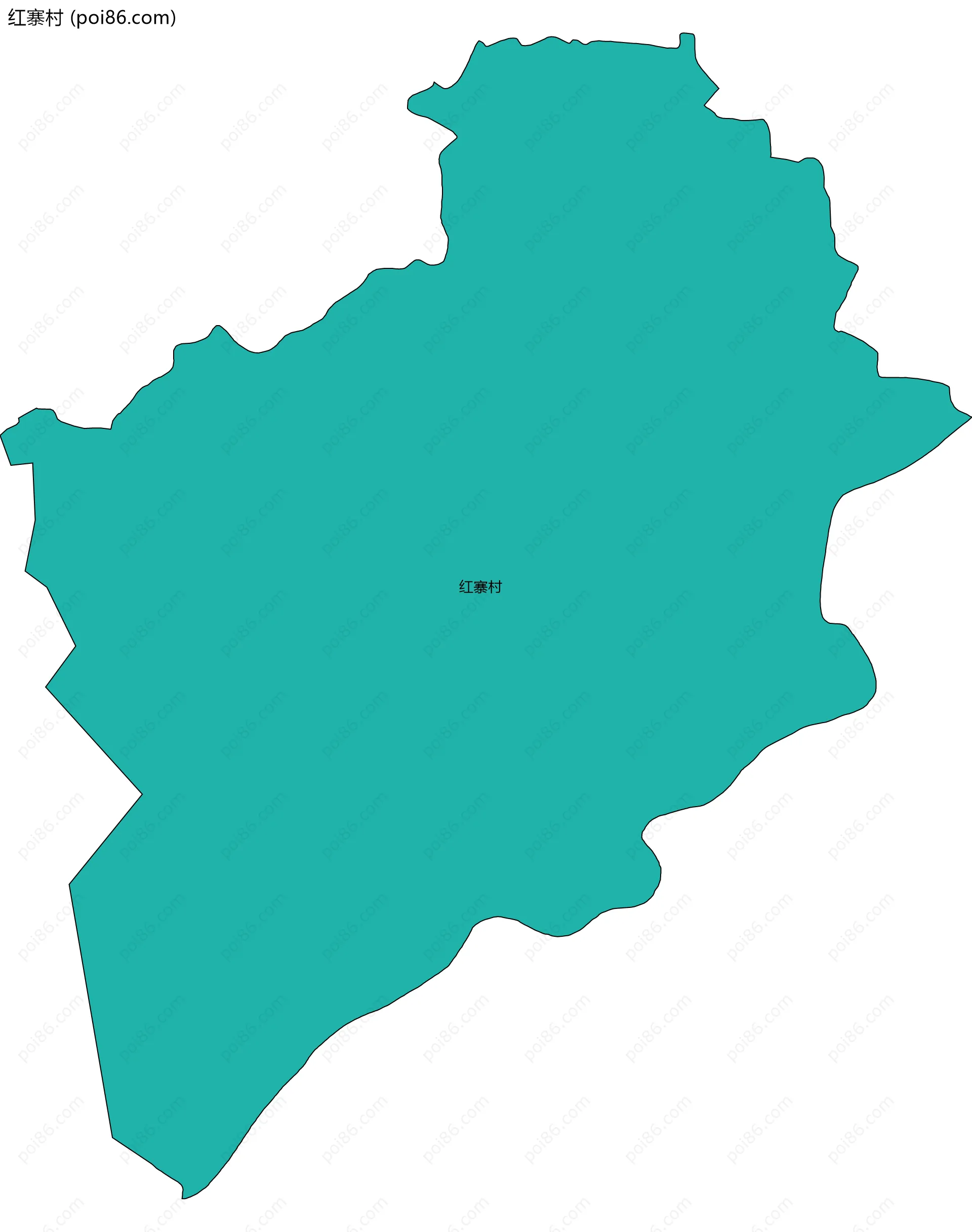 红寨村边界地图